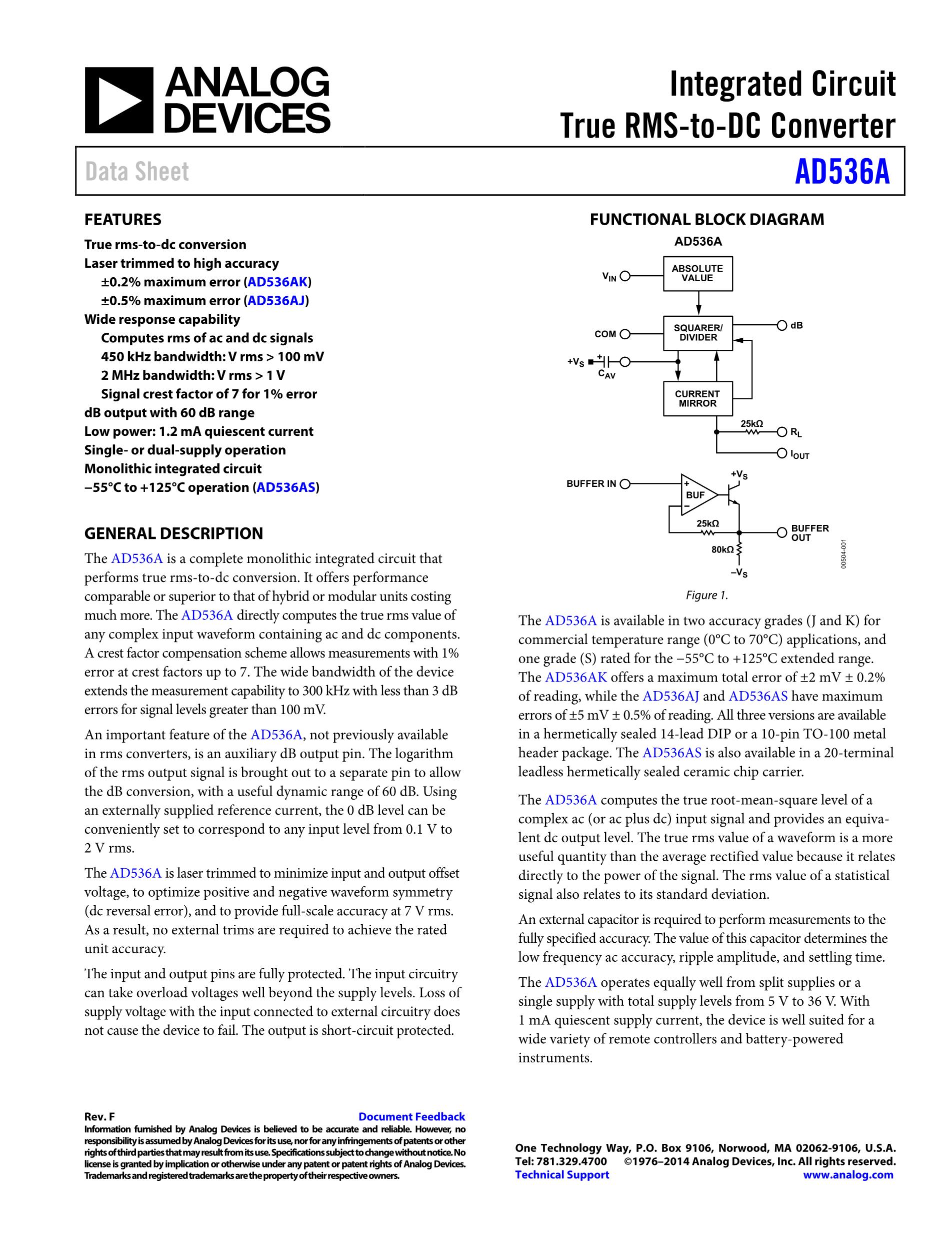 AD536AJQ's pdf picture 1