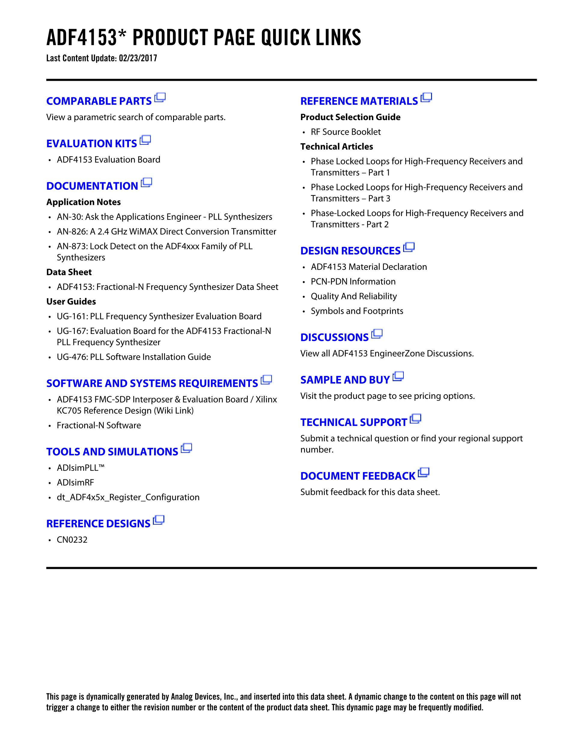 ADF4153BRU's pdf picture 2