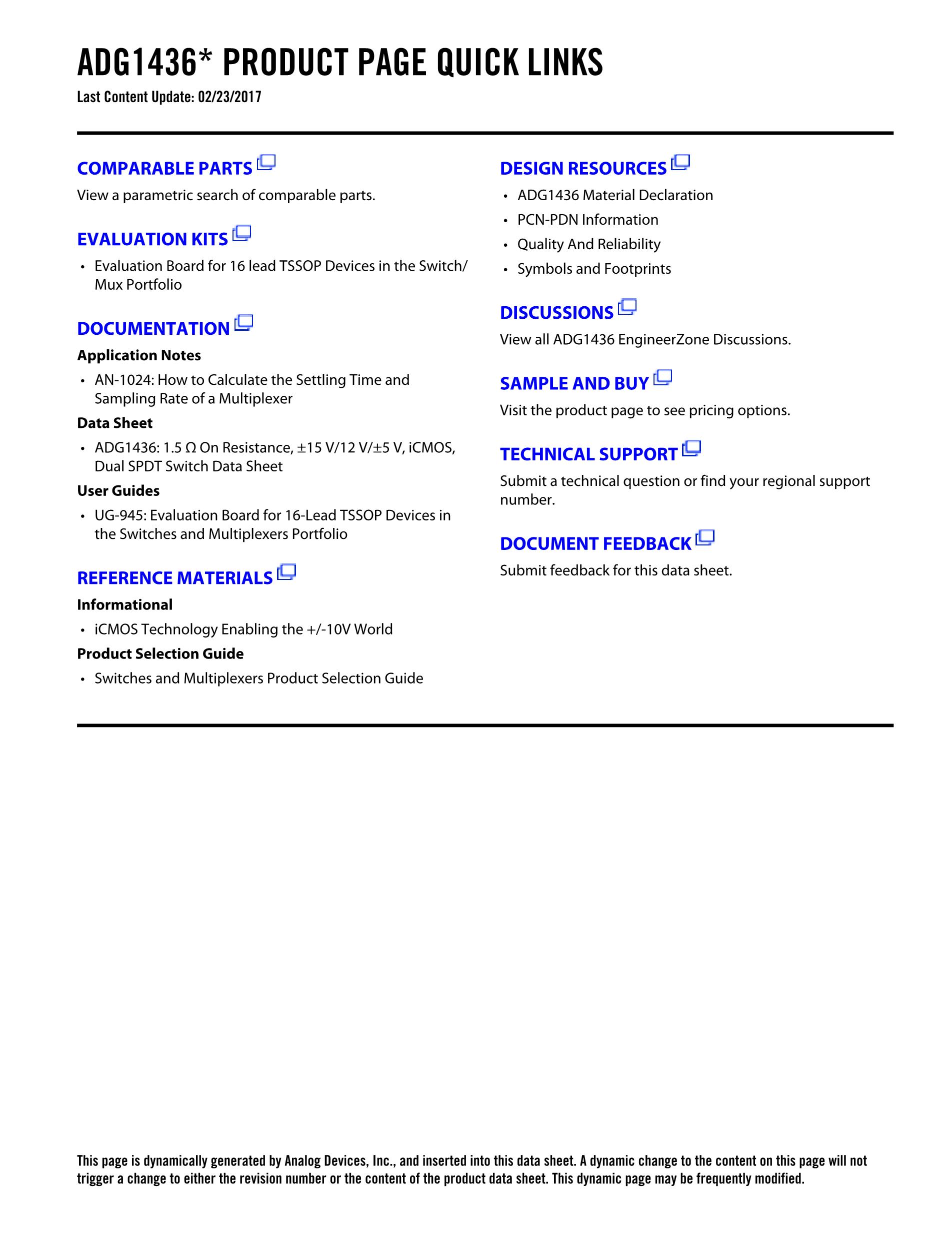 ADG1433YRUZ IC SWITCH TRIPLE SPDT 16TSSOP 's pdf picture 2