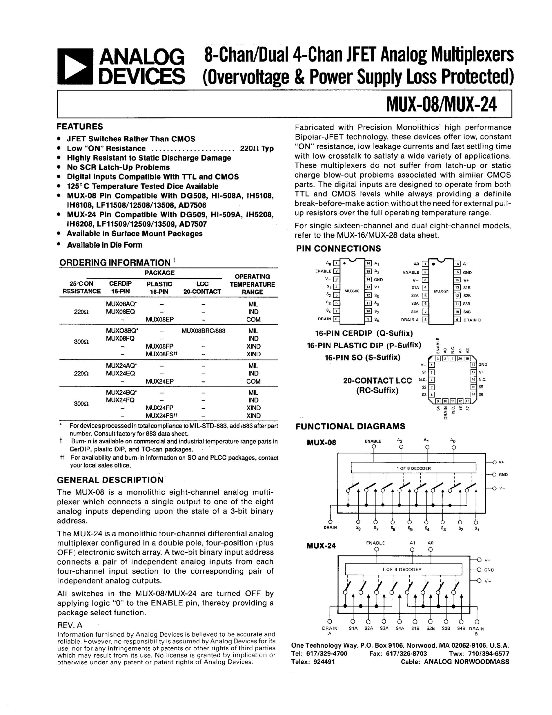 MUX08FP's pdf picture 1