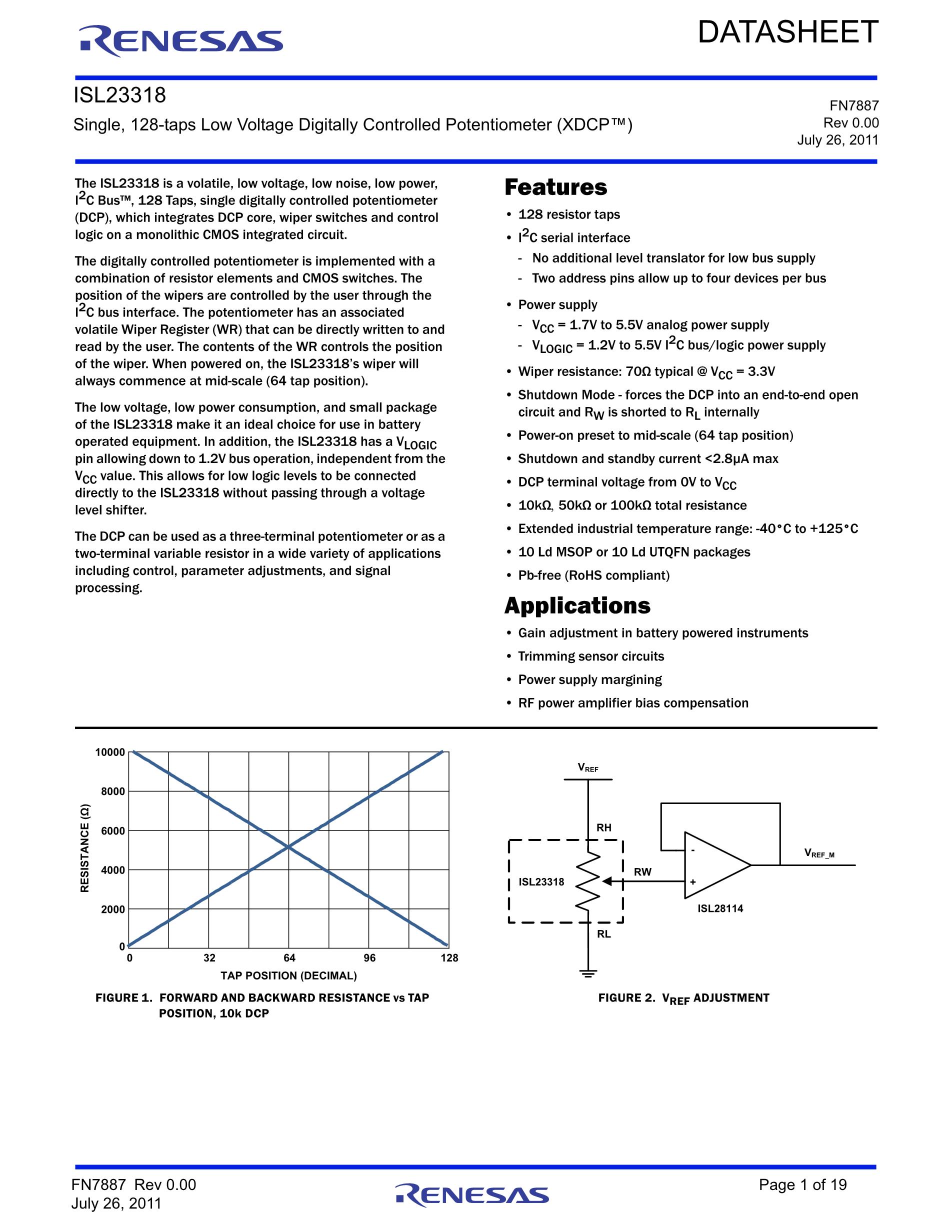 ISL23315UFRUZ-TK's pdf picture 1