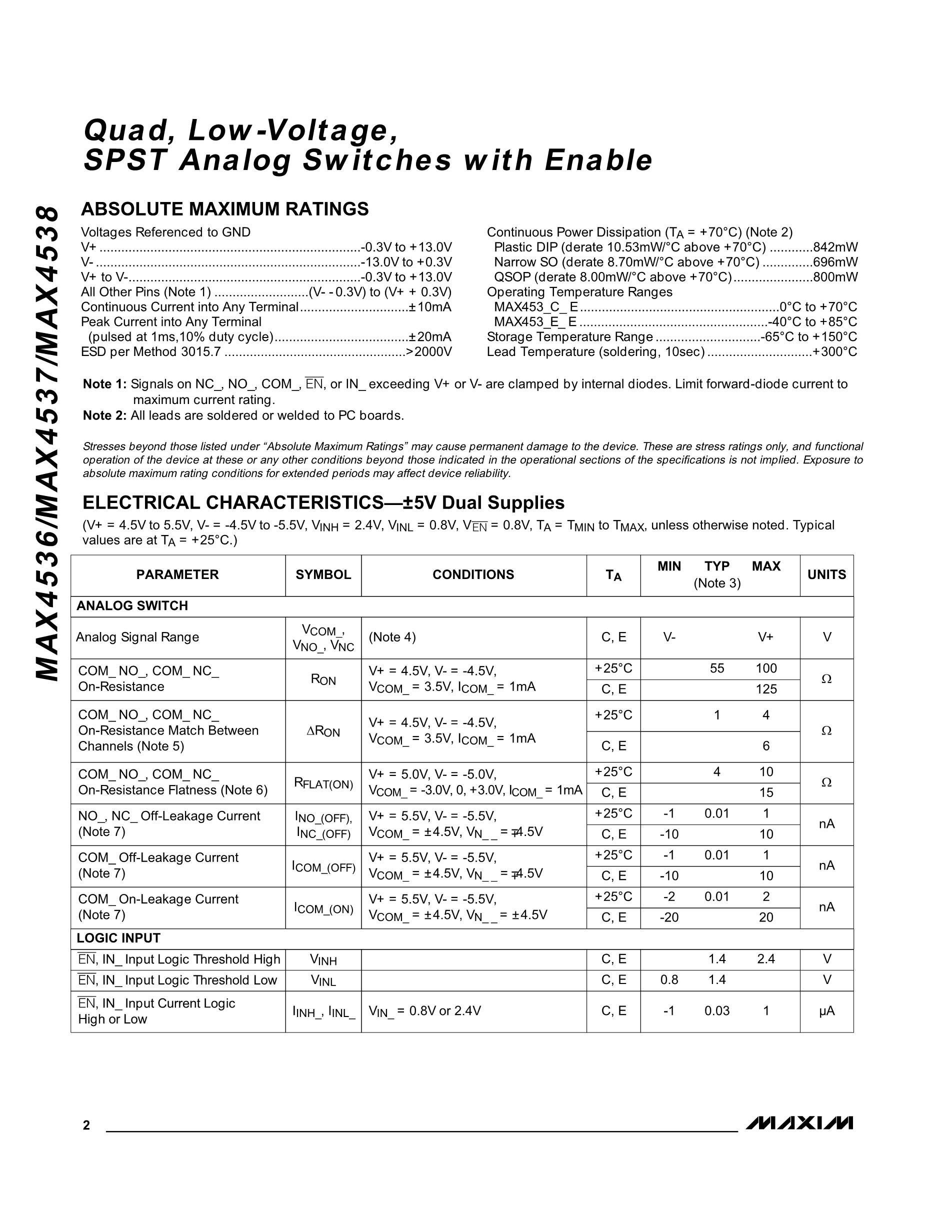 MAX4533EAP's pdf picture 2