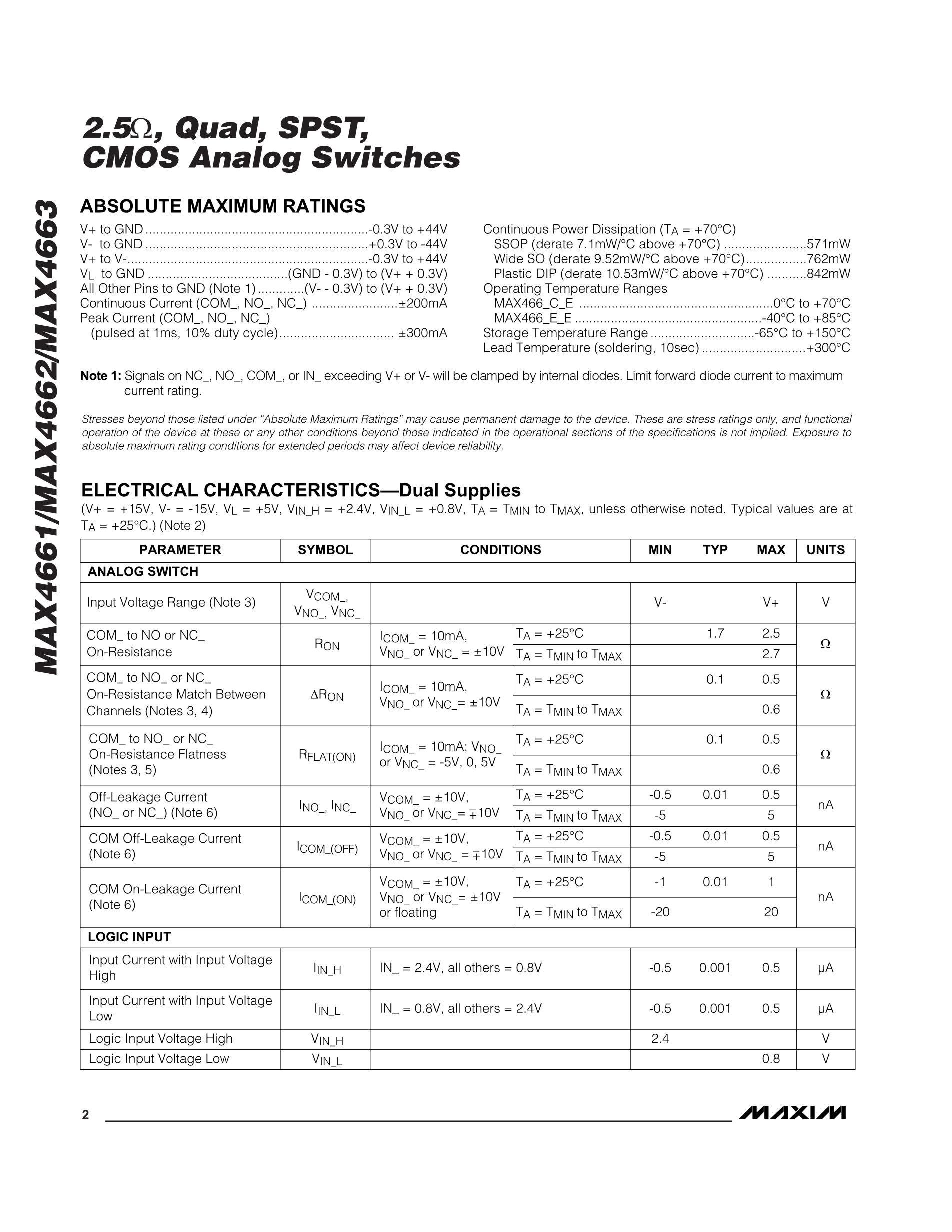 MAX4665ESE's pdf picture 2