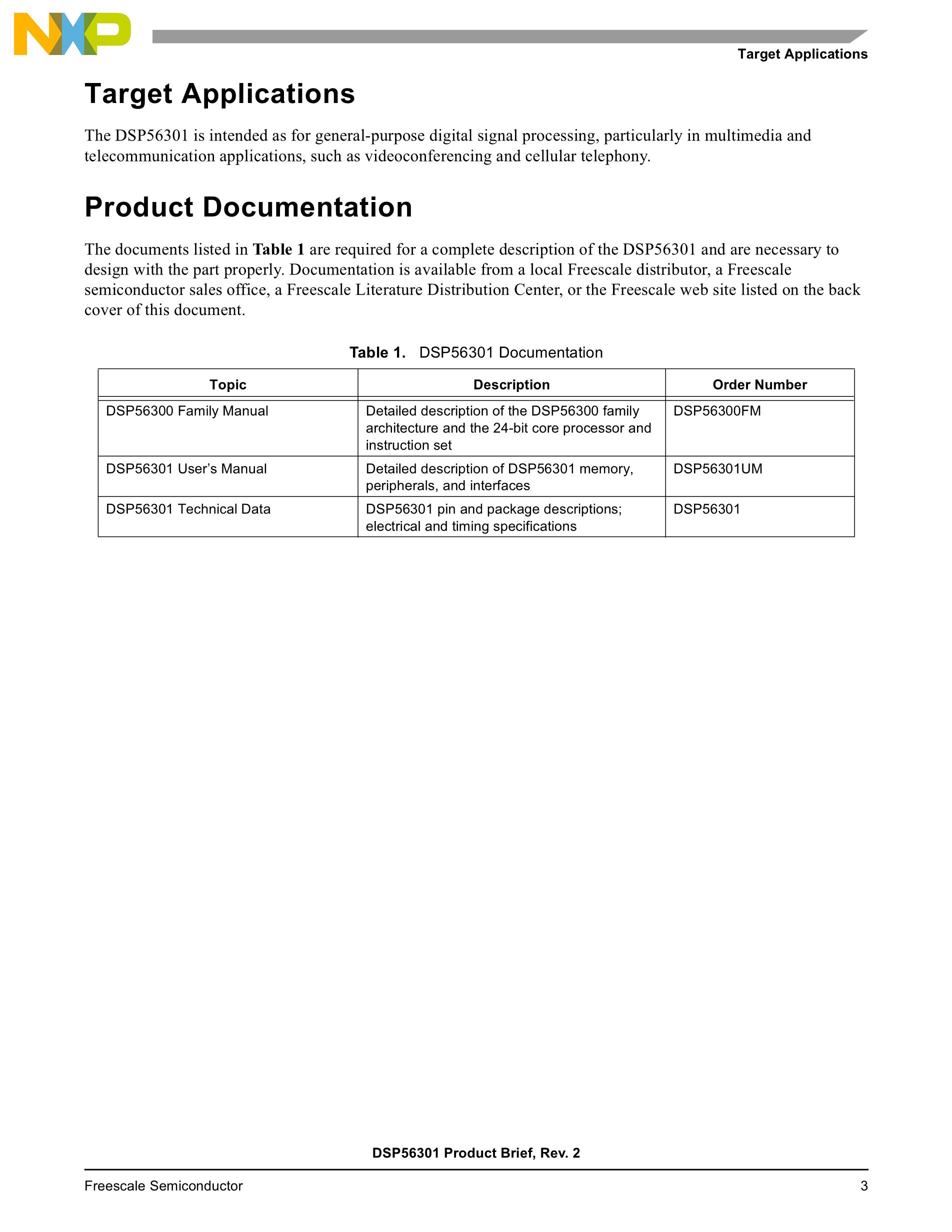 DSP56303VF100's pdf picture 3