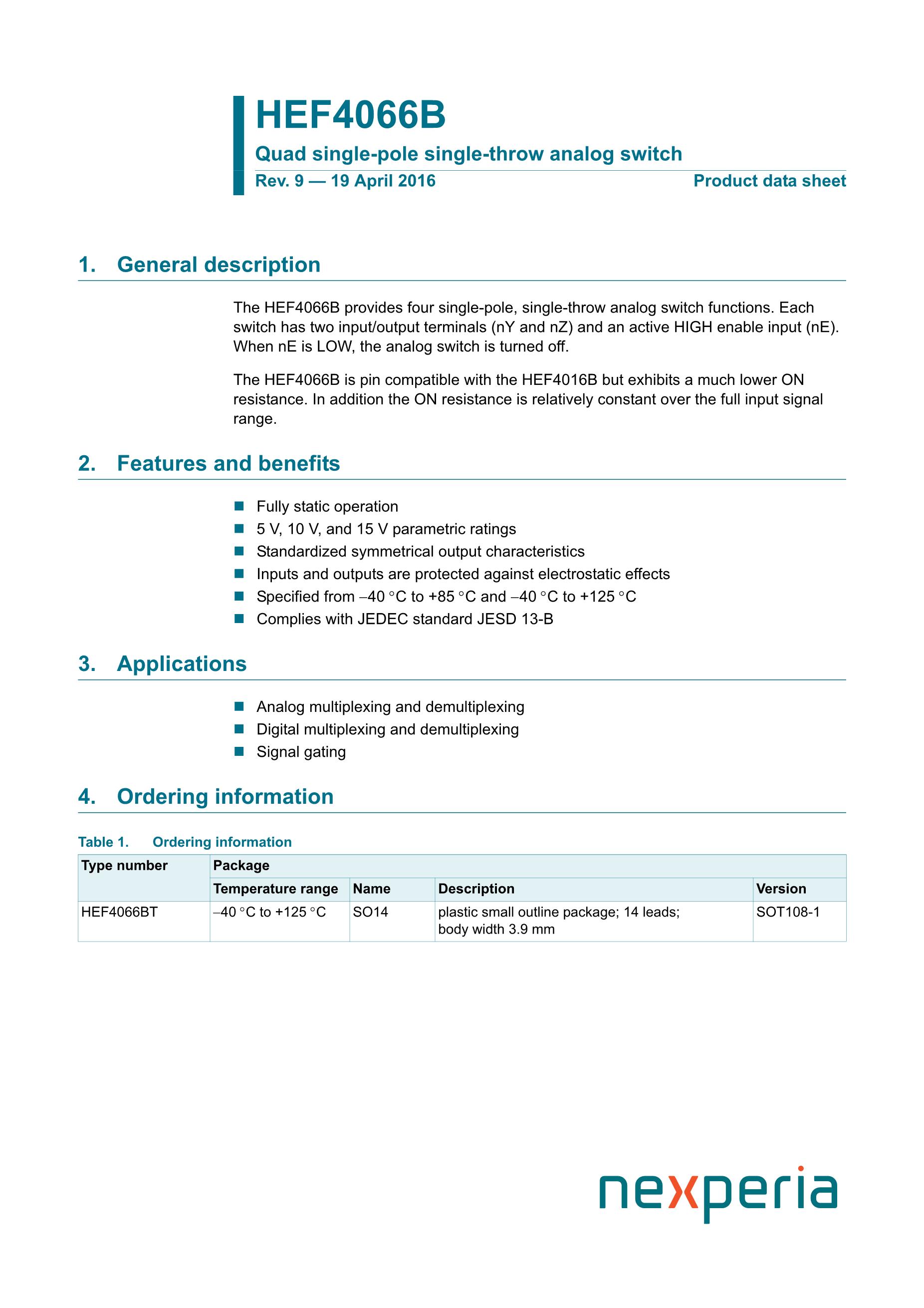 HEF4066BP,652's pdf picture 1