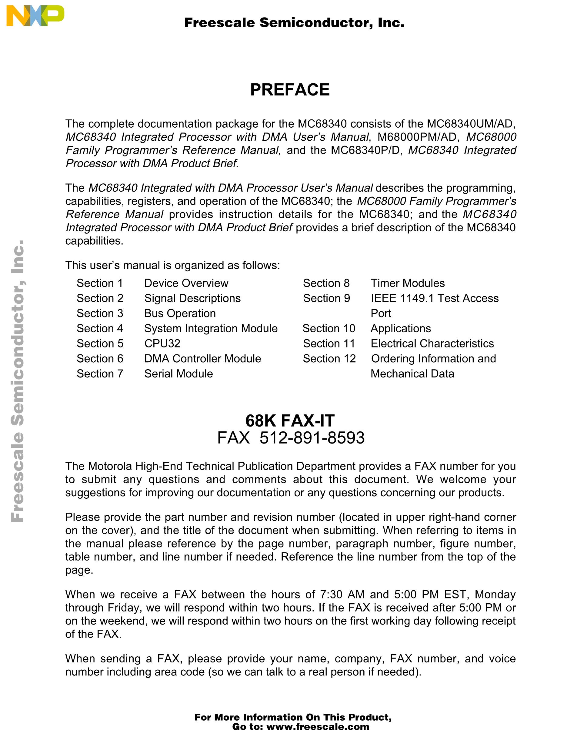 MC68340FT16E's pdf picture 3