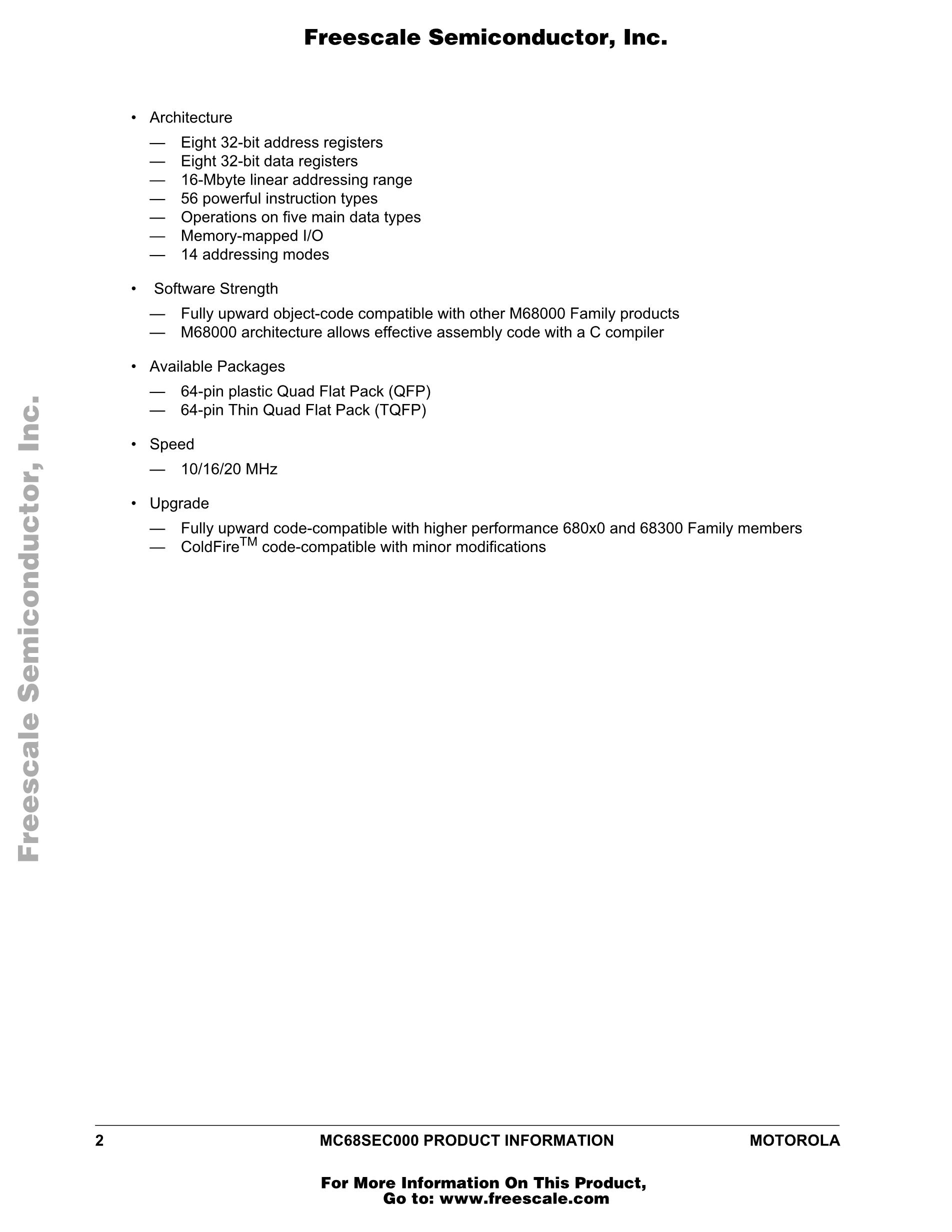 MC68SEC000FU16's pdf picture 2