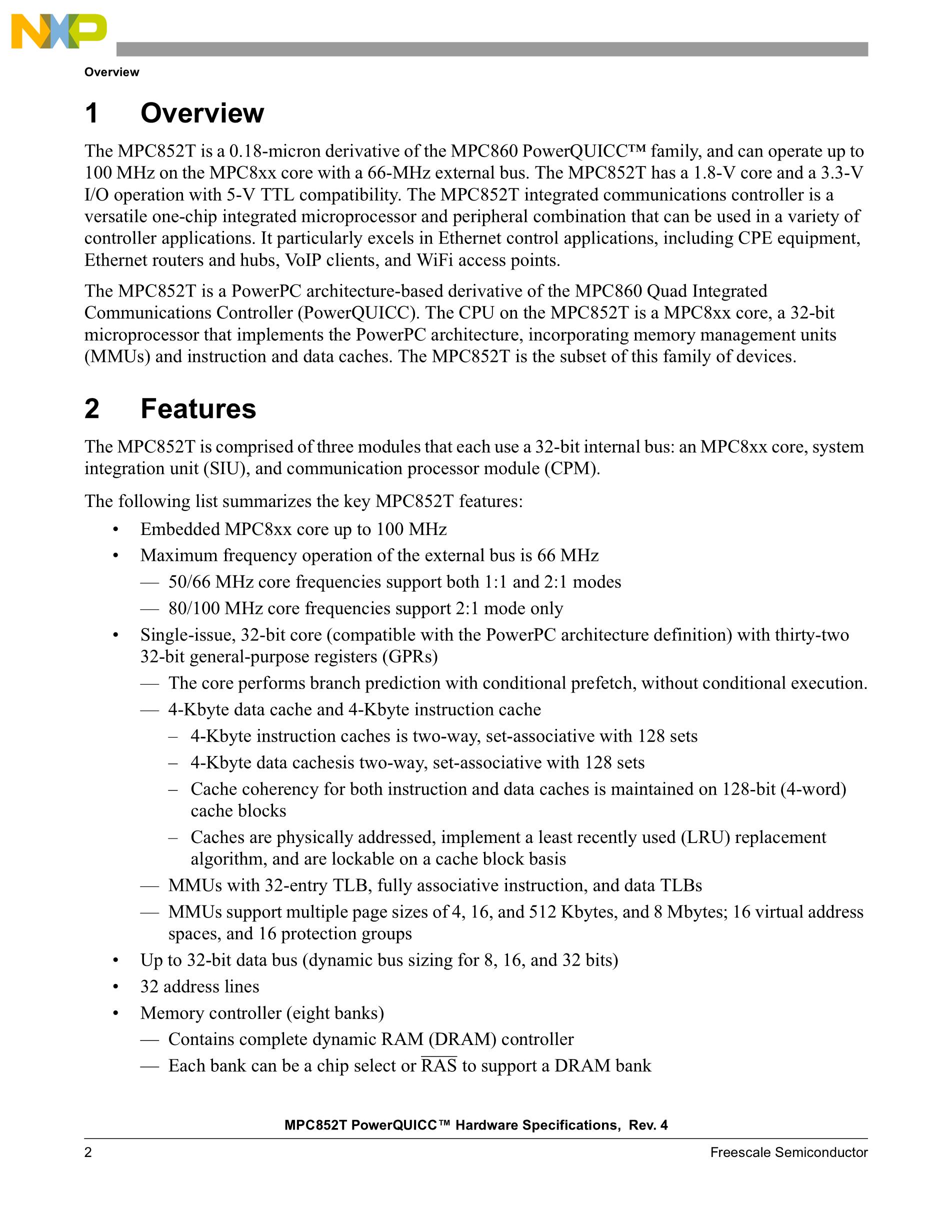 MPC852TZT100A's pdf picture 2