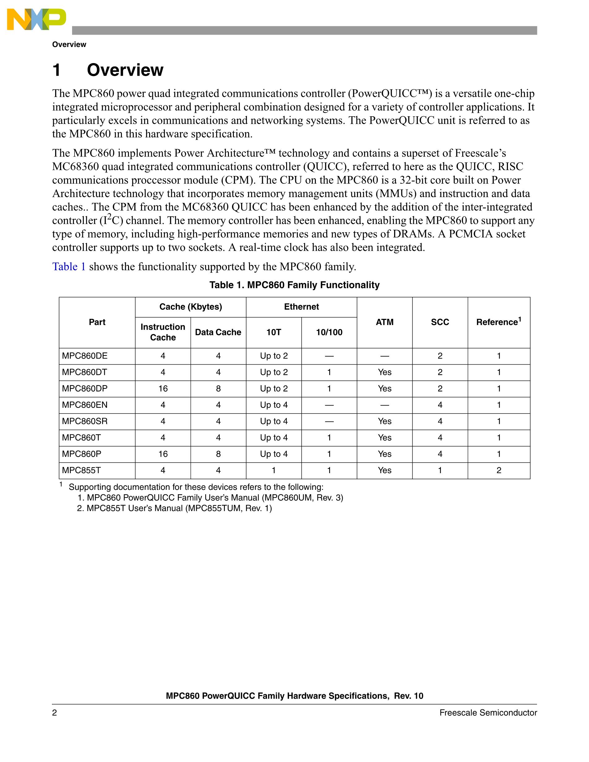 MPC860SRCZQ66D4's pdf picture 2