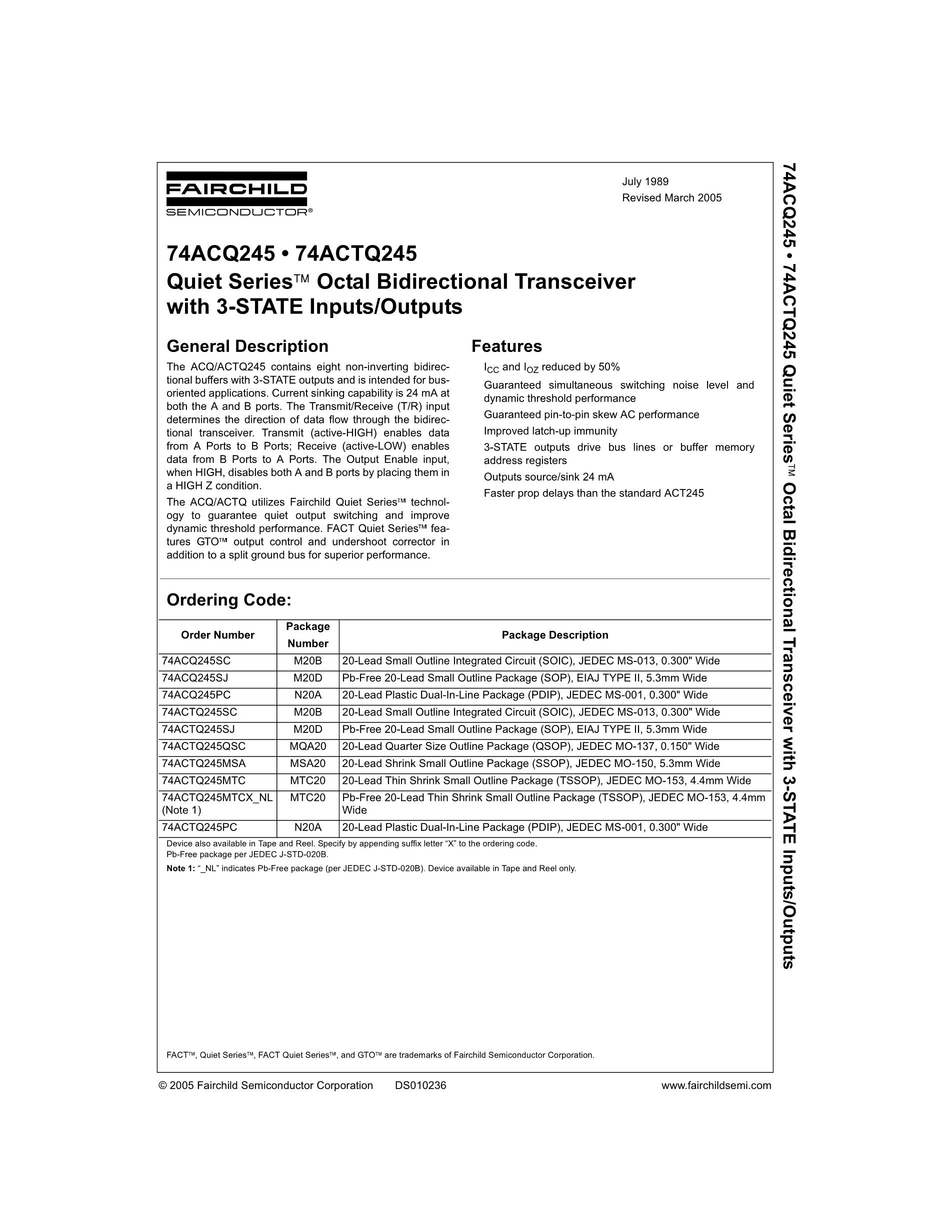 74ACTQ245MTC's pdf picture 1