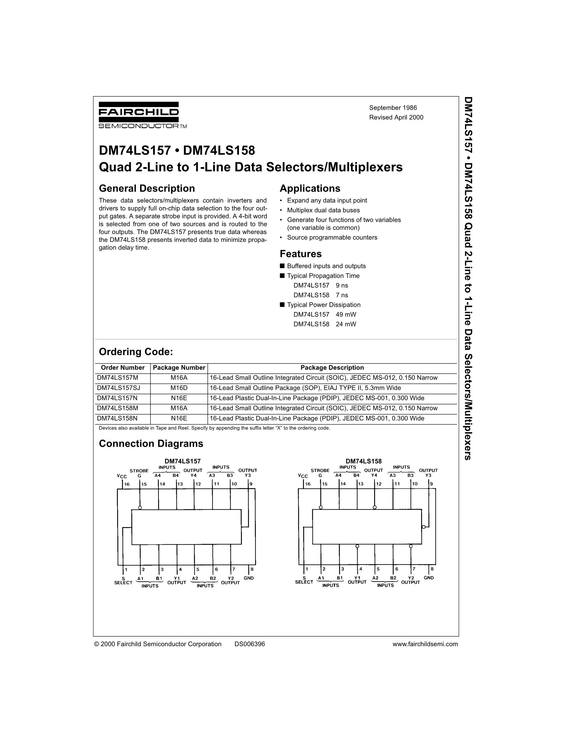 DM74LS157N's pdf picture 1