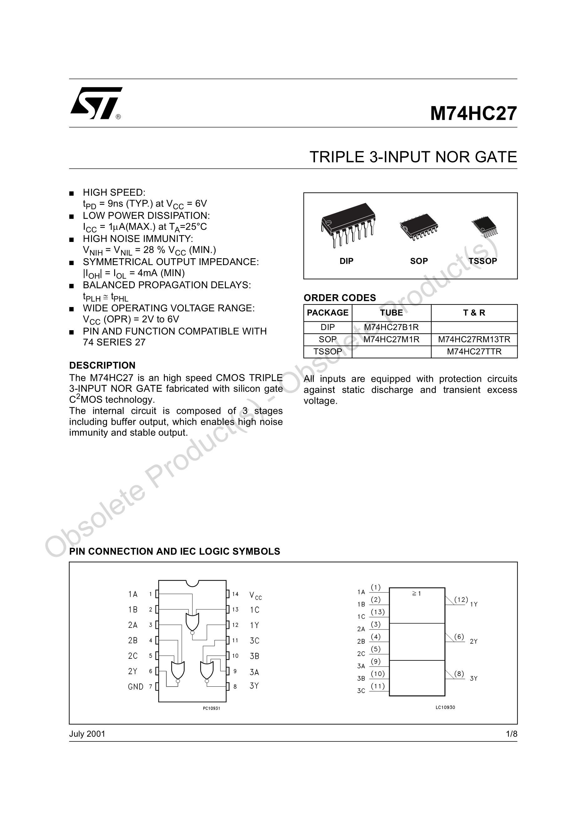 M74HC280RM13TR's pdf picture 1