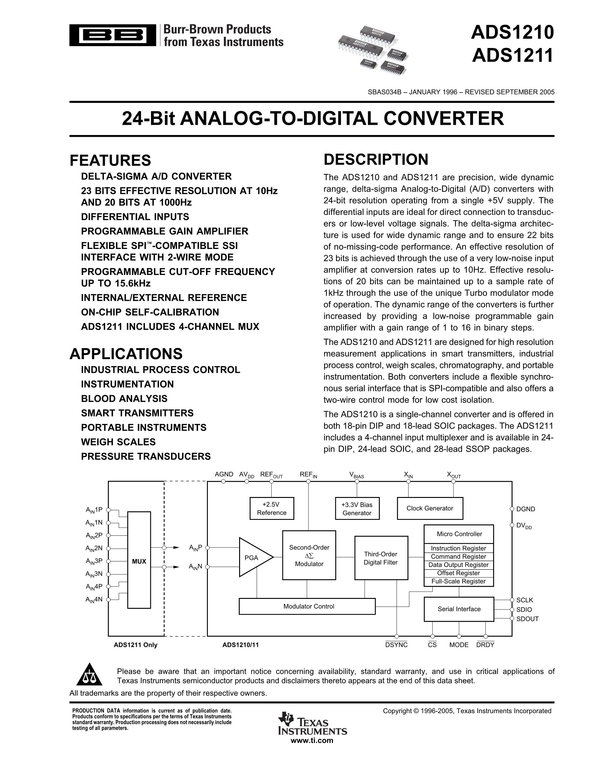 ADS1219IPWT's pdf picture 1