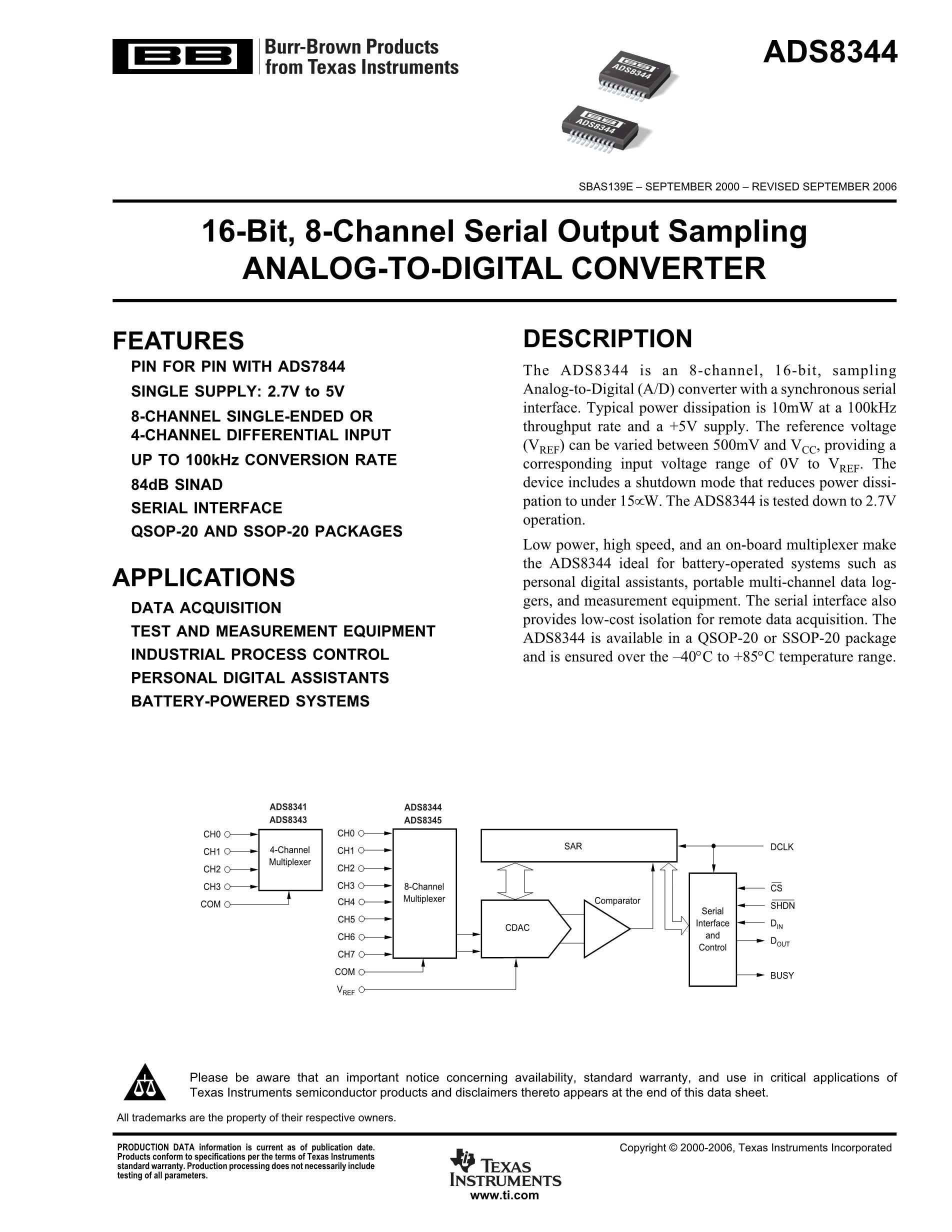 ADS8345N/1K's pdf picture 1