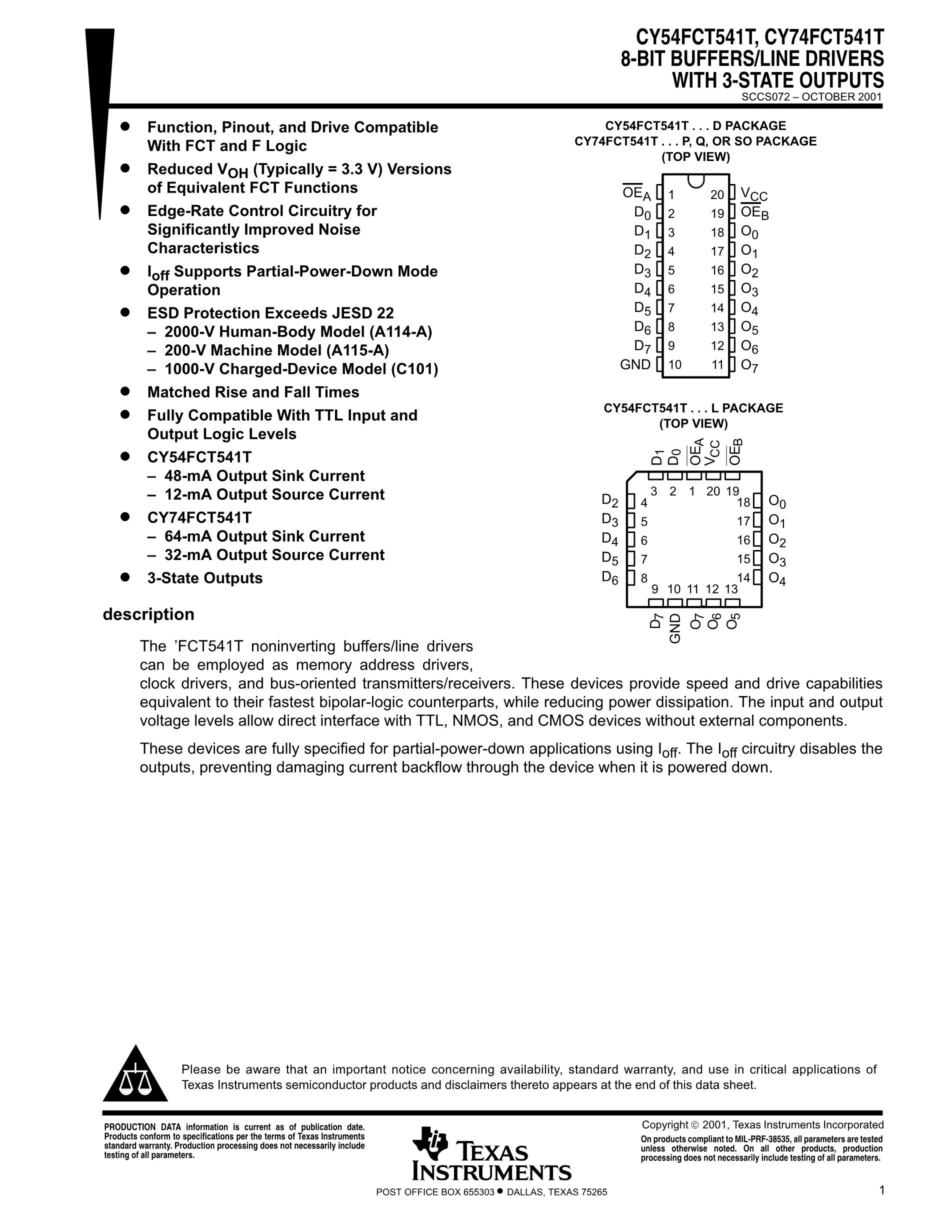 CY74FCT480BTSOCT's pdf picture 1