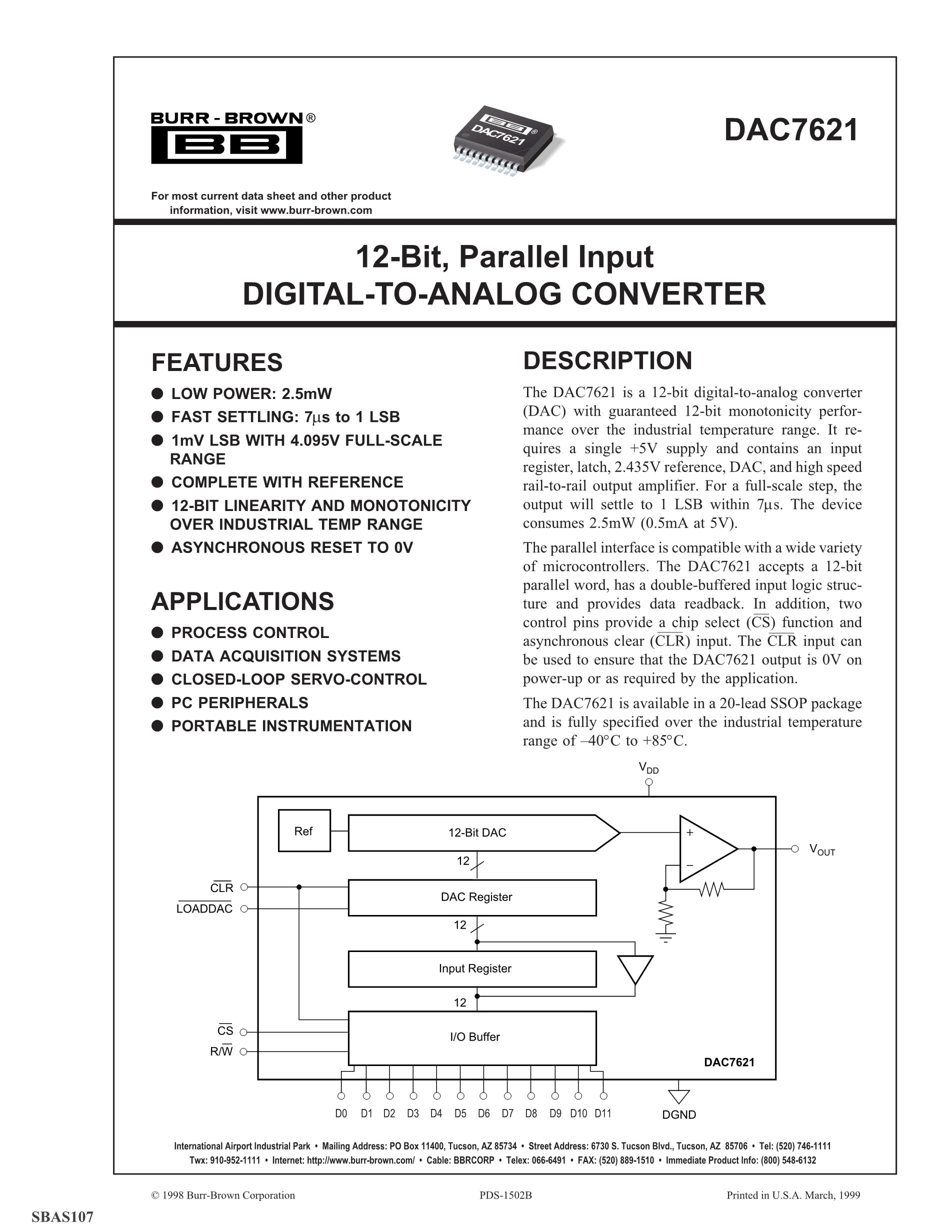DAC7625U/1K's pdf picture 1