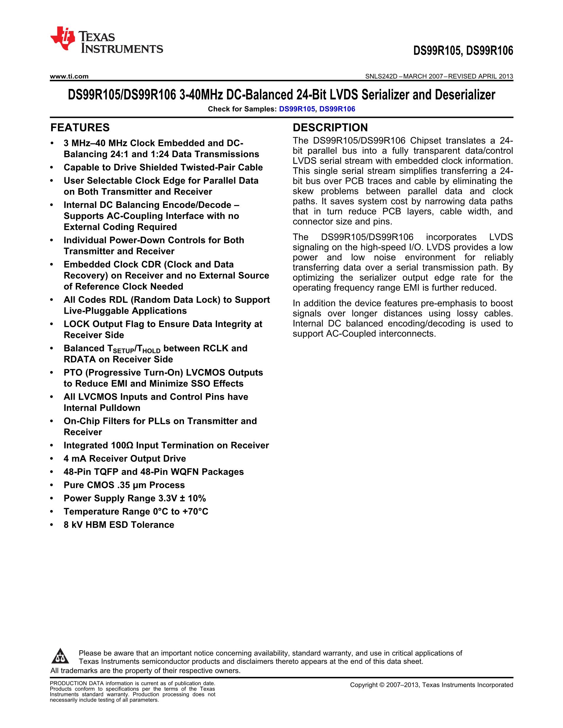 DS99R124AQSQ/NOPB's pdf picture 1