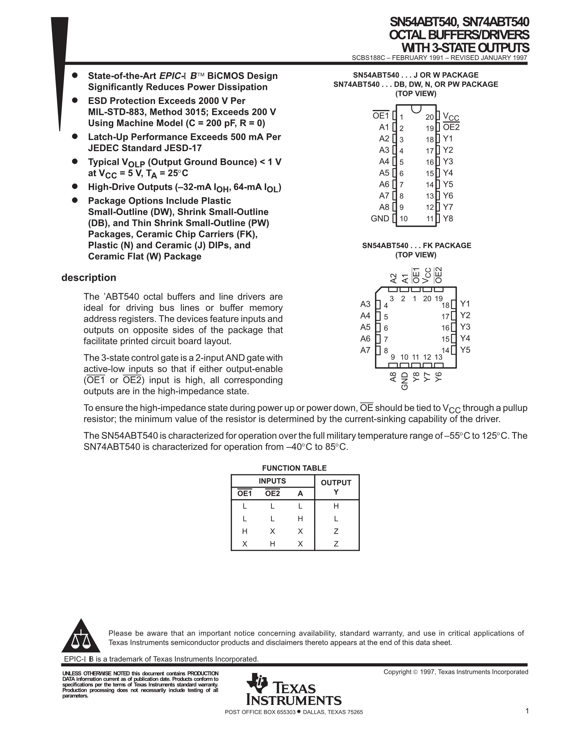 SN74ABTH16460DL's pdf picture 1