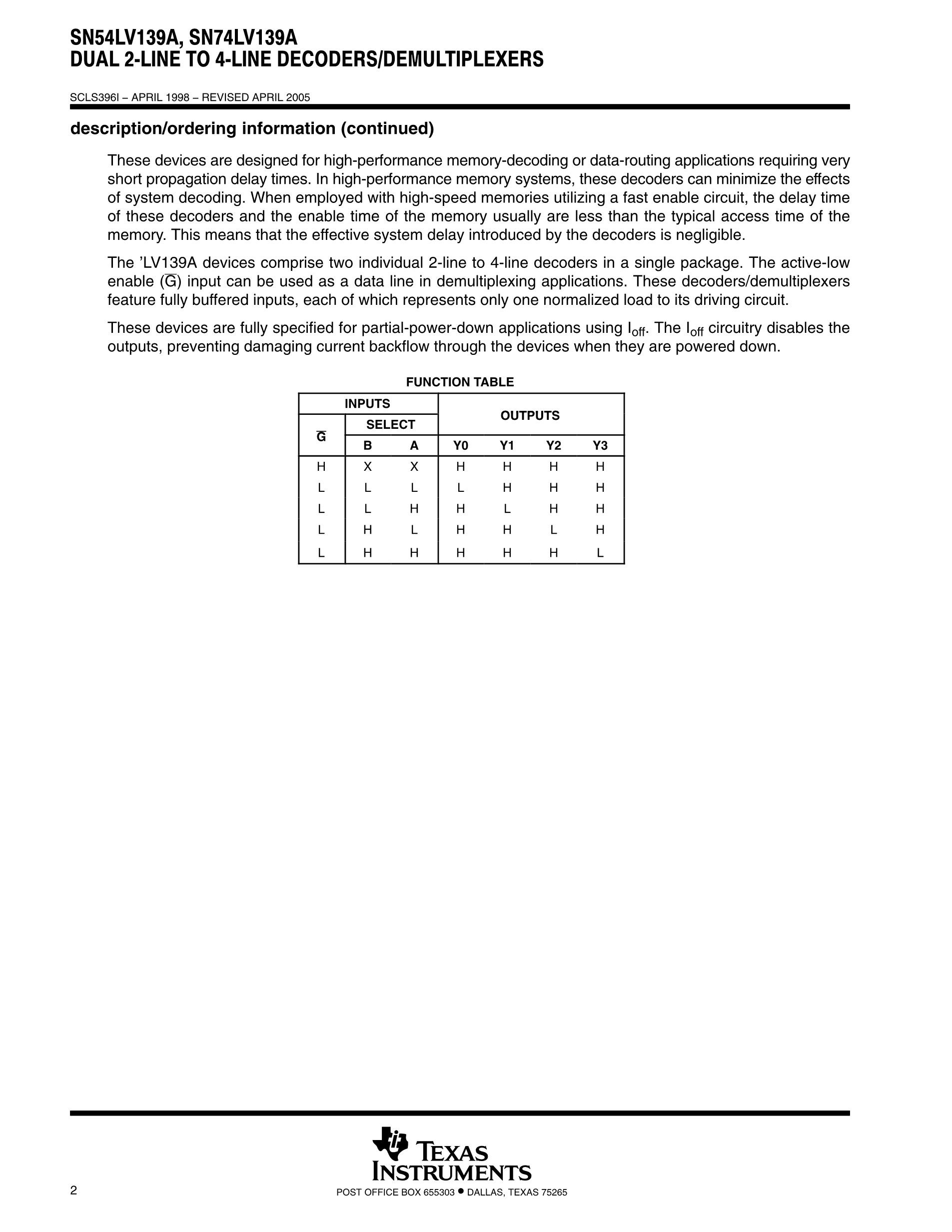 SN74LV139AD's pdf picture 2