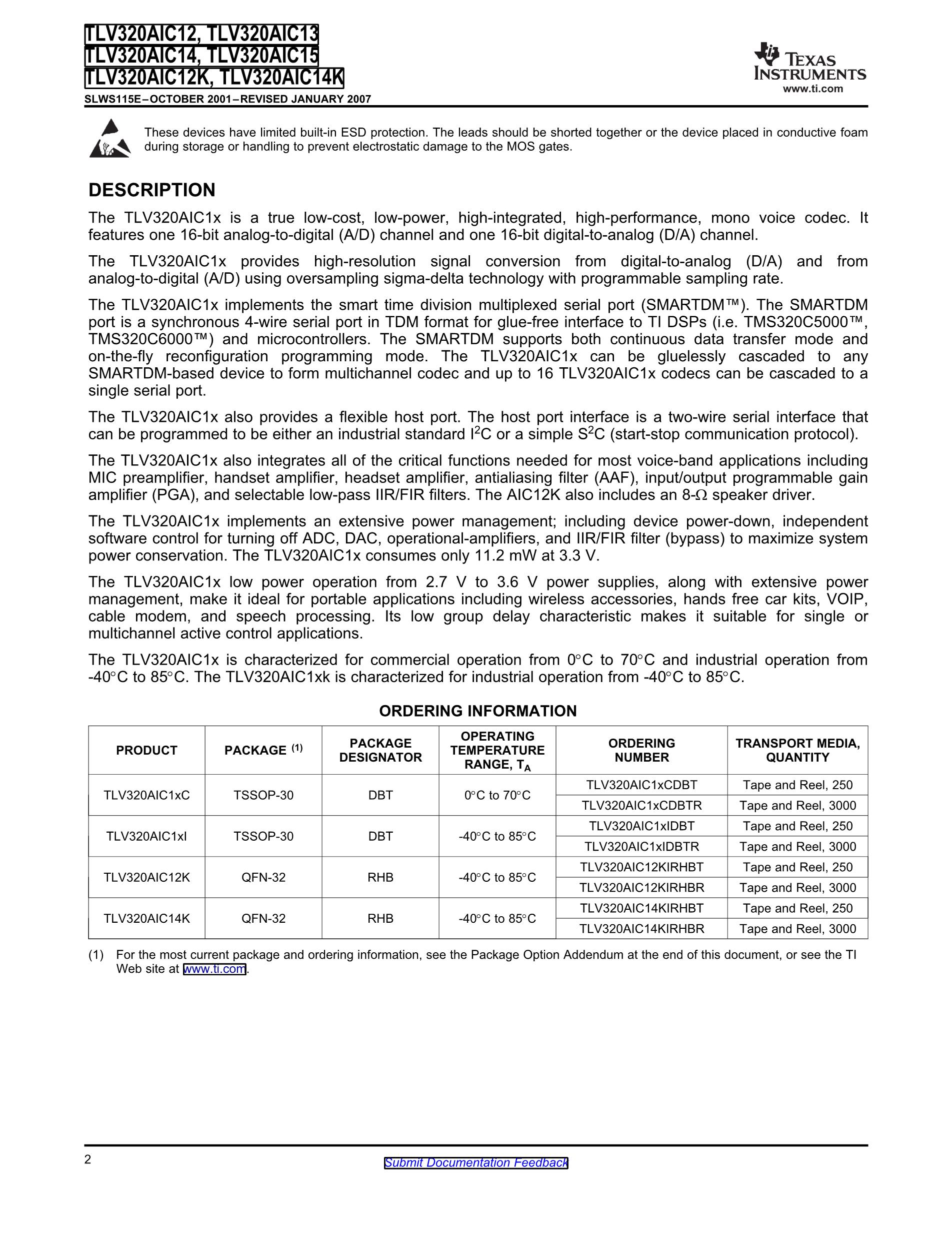 TLV320AIC37IZQER's pdf picture 2