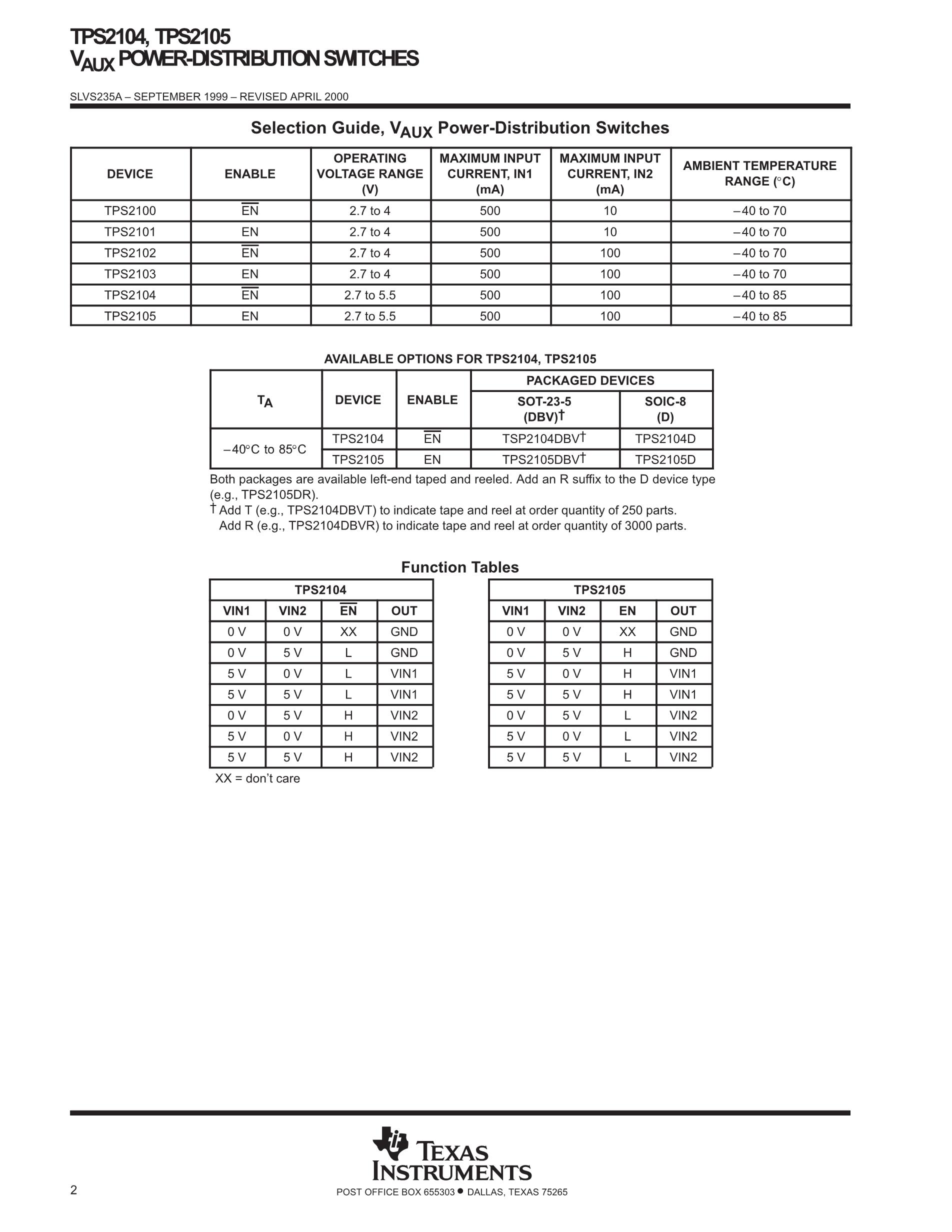 TPS2101DBVR's pdf picture 2