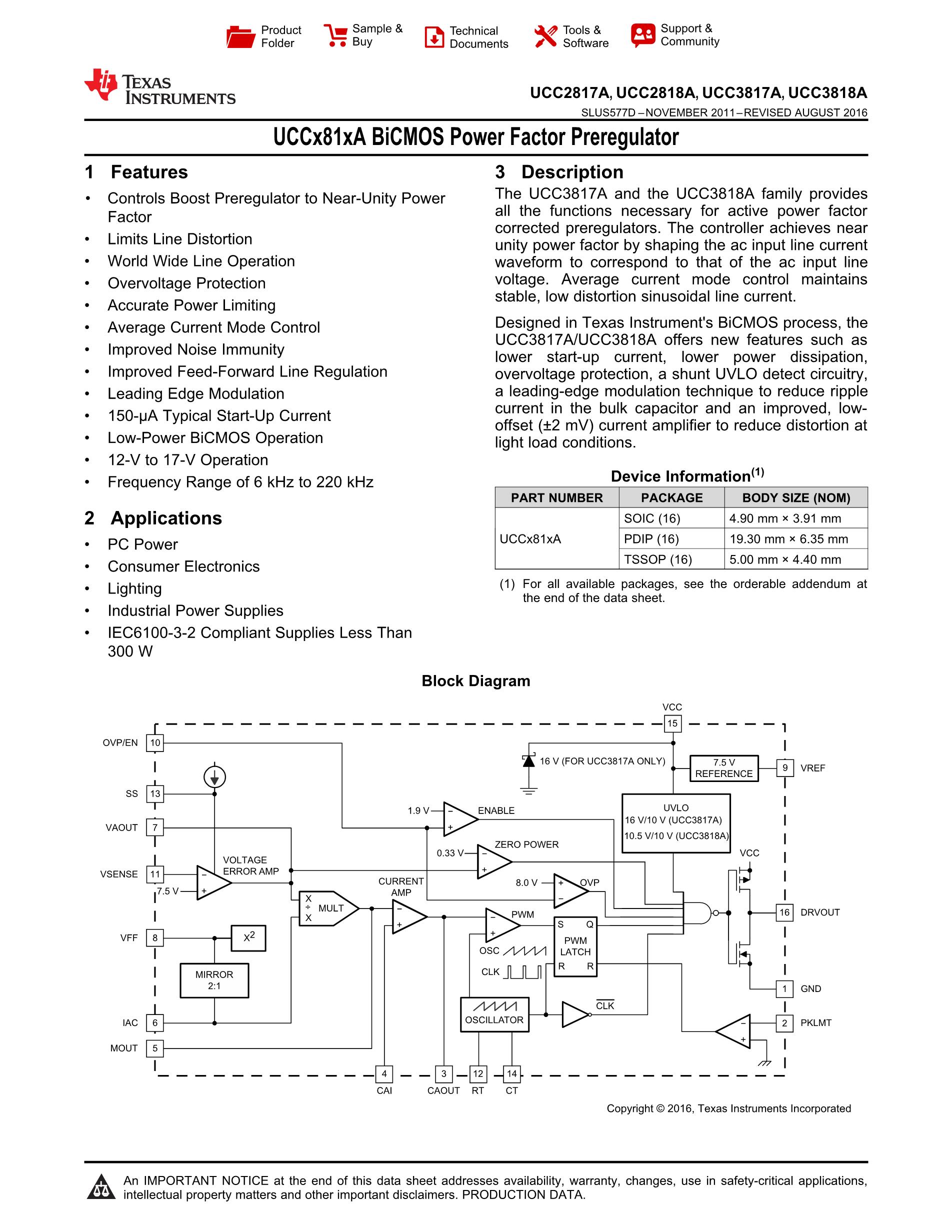 UCC2817ADR's pdf picture 1