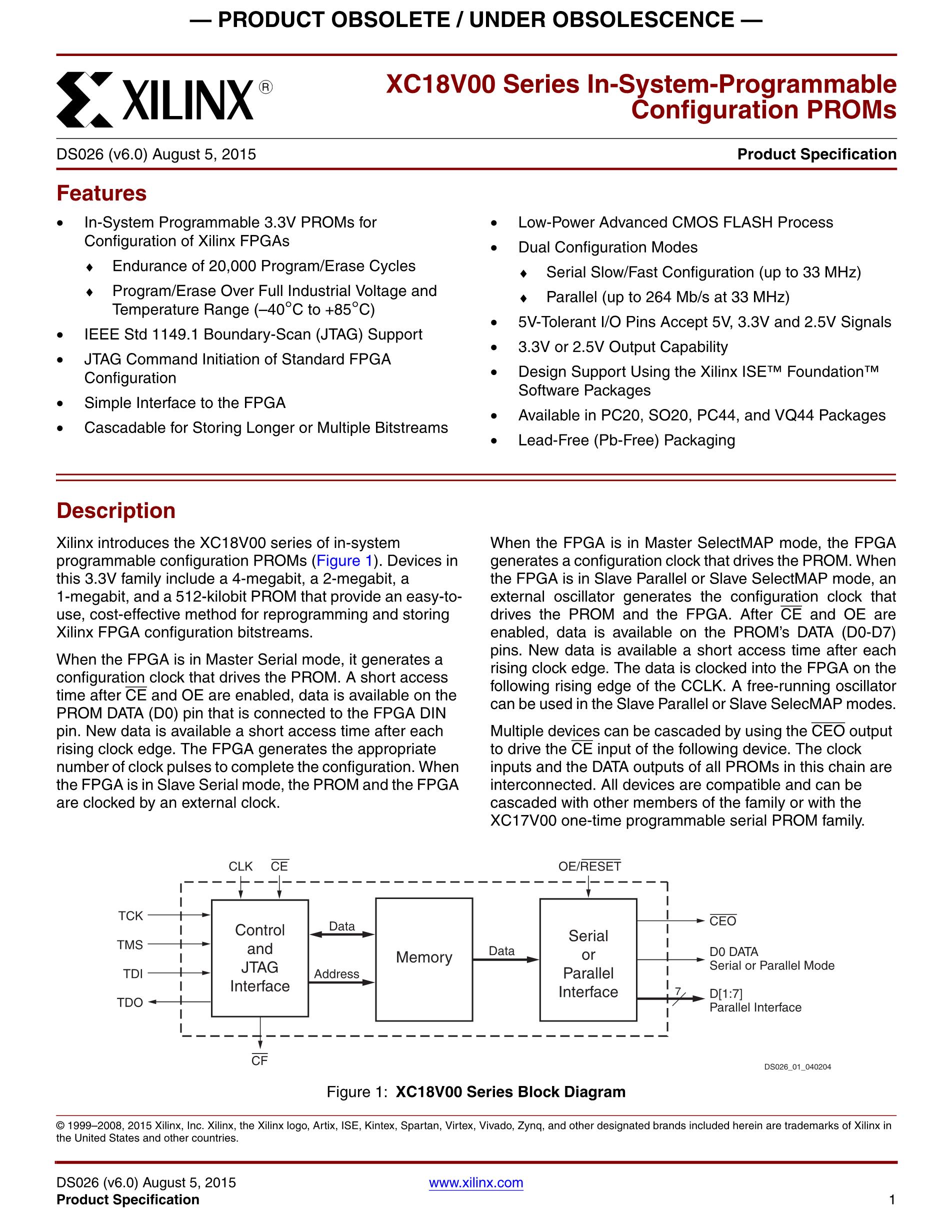 XC18V02VQG44C's pdf picture 1