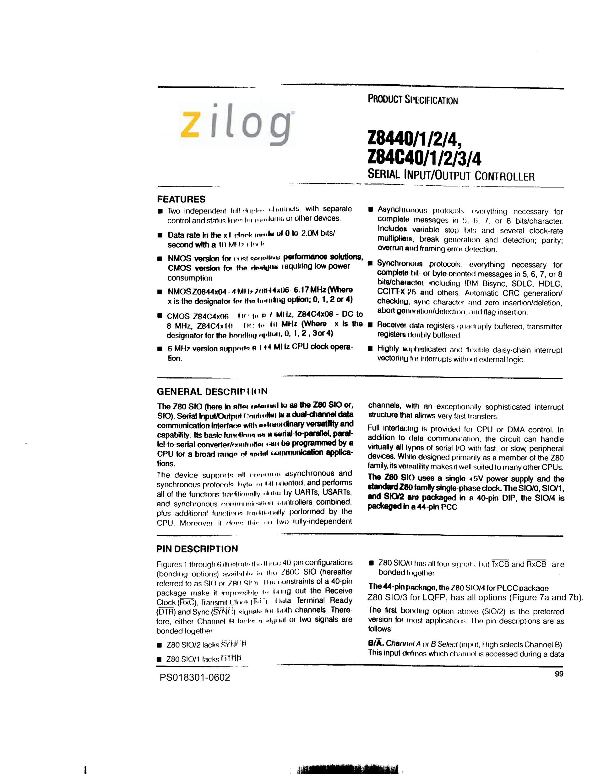 Z84C4408VEC's pdf picture 1