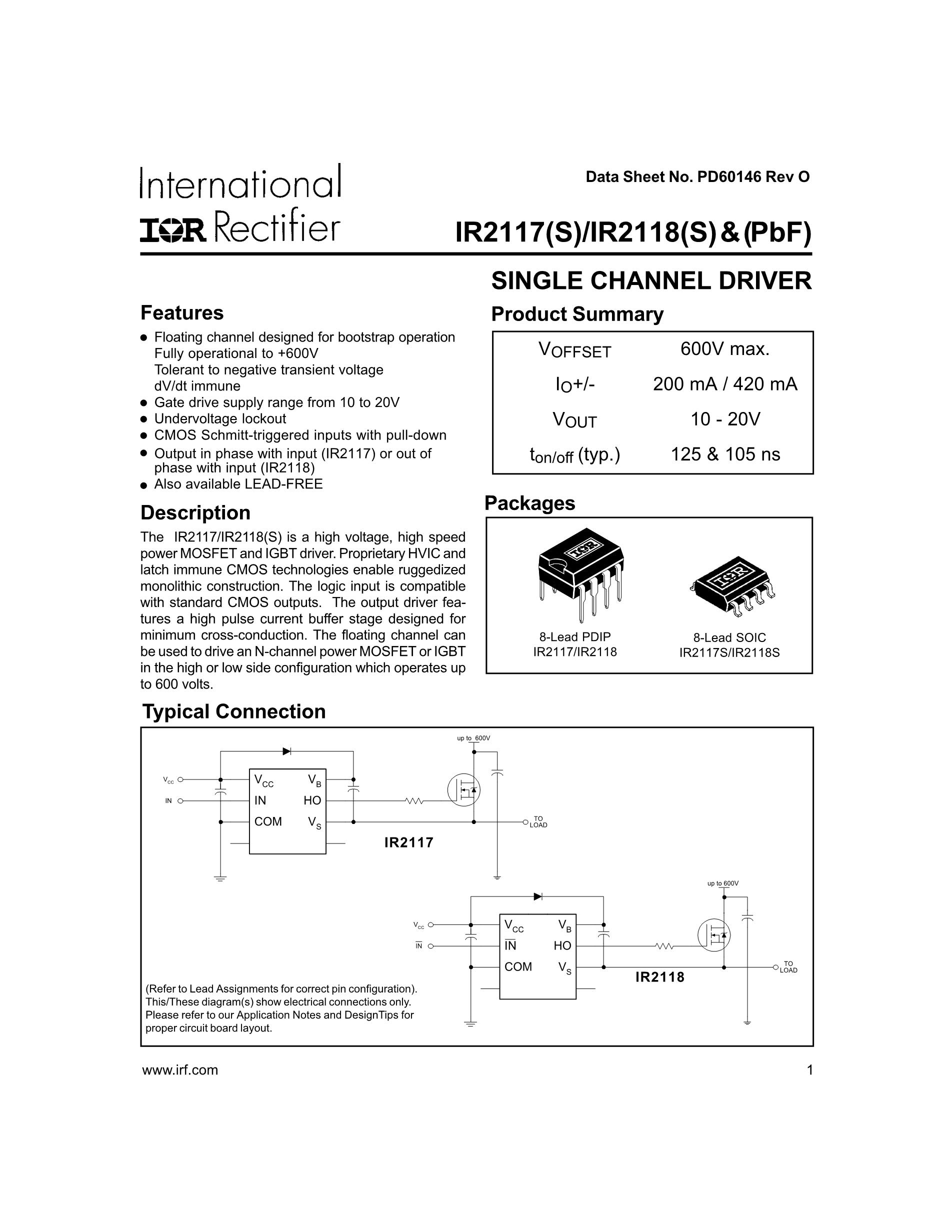 IR2117STRPBF's pdf picture 1