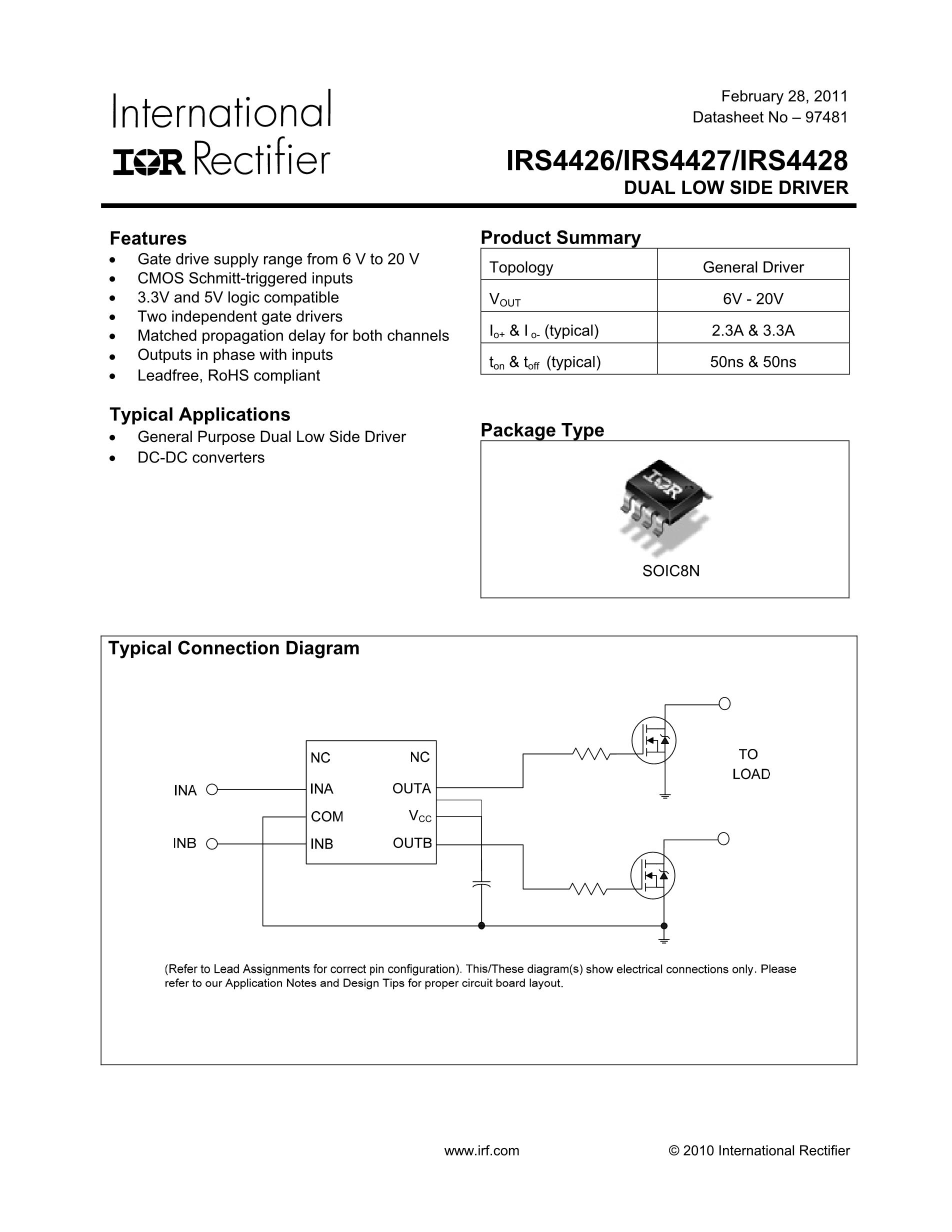 IRS4427STRPBF's pdf picture 1