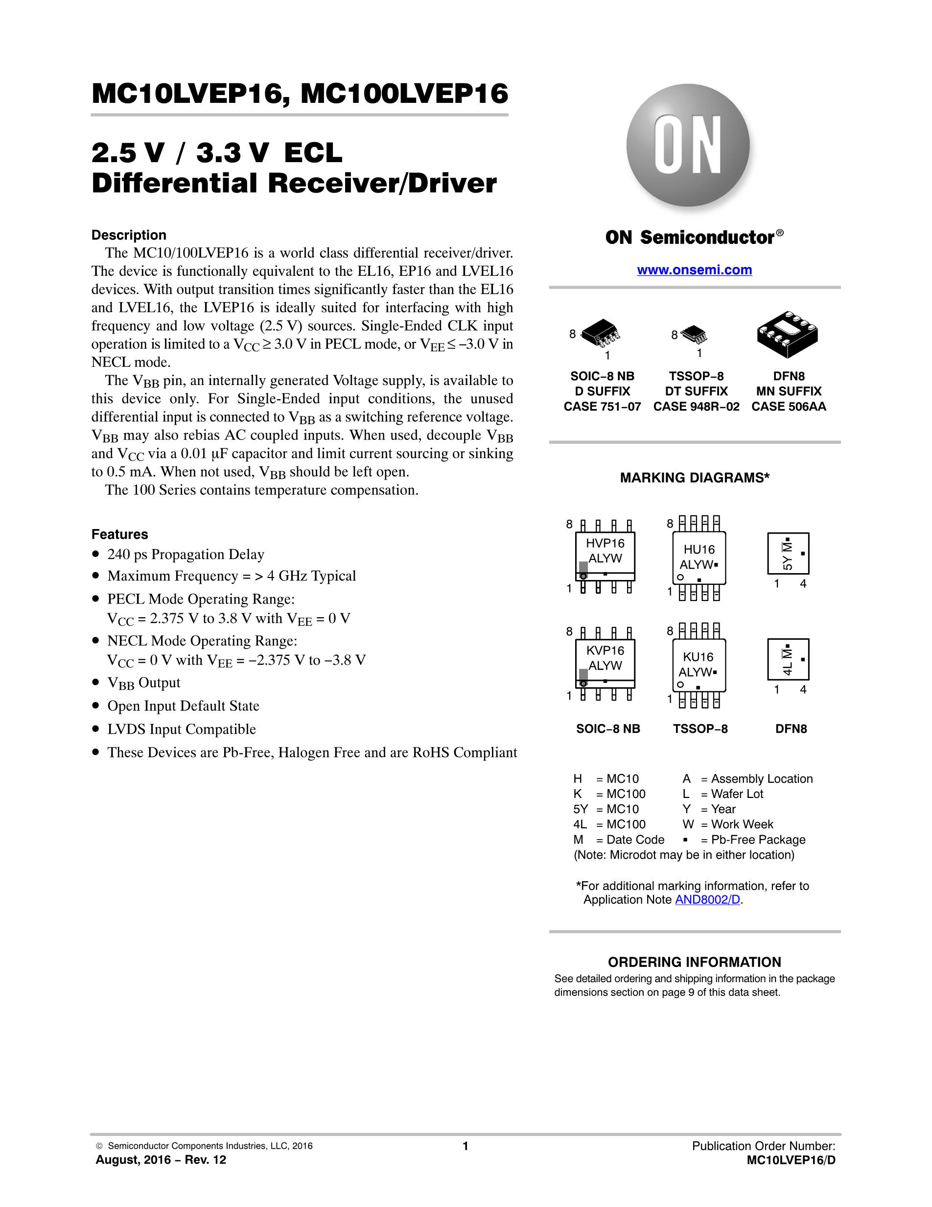 MC100LVE111FNR2's pdf picture 1