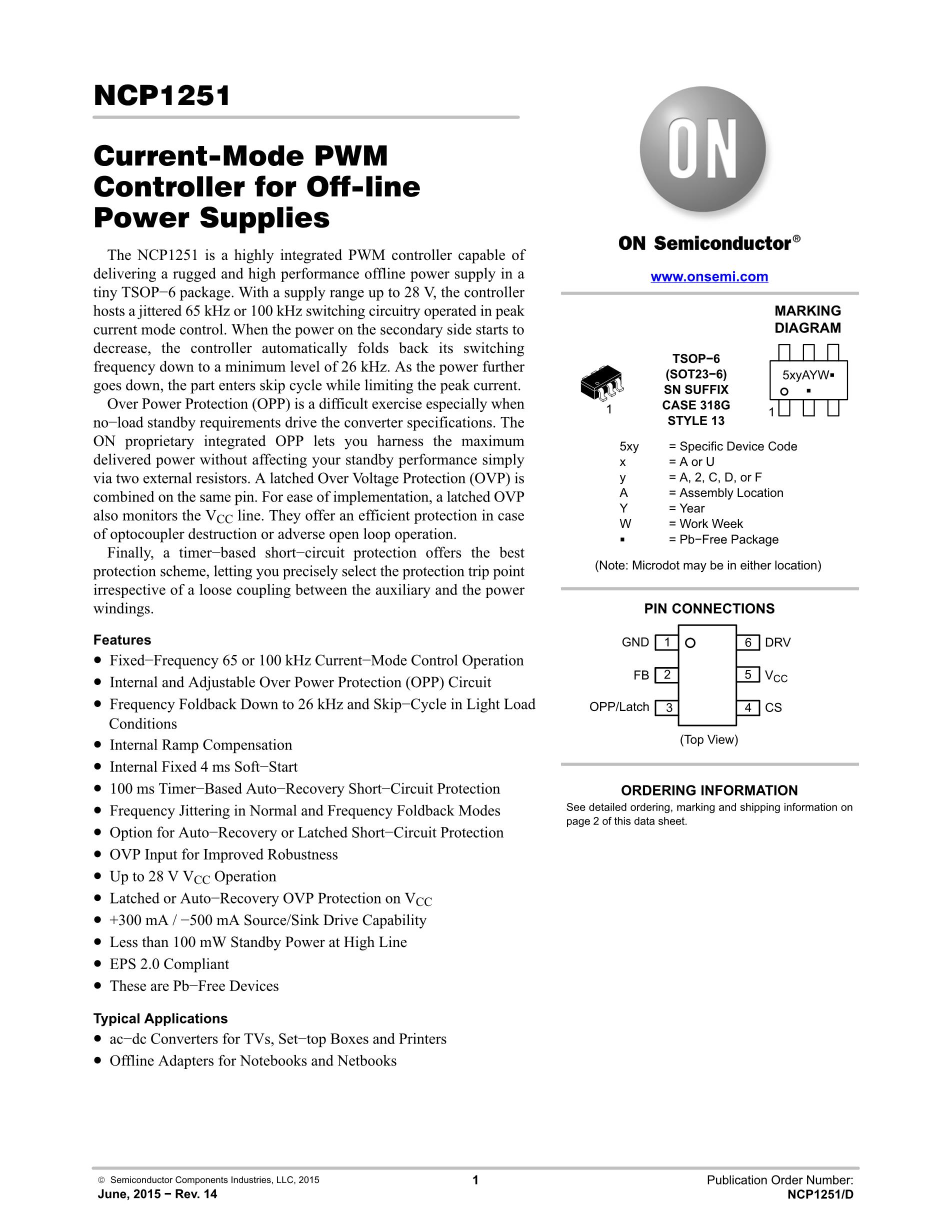 NCP1252ADR2G(5pcs)'s pdf picture 1