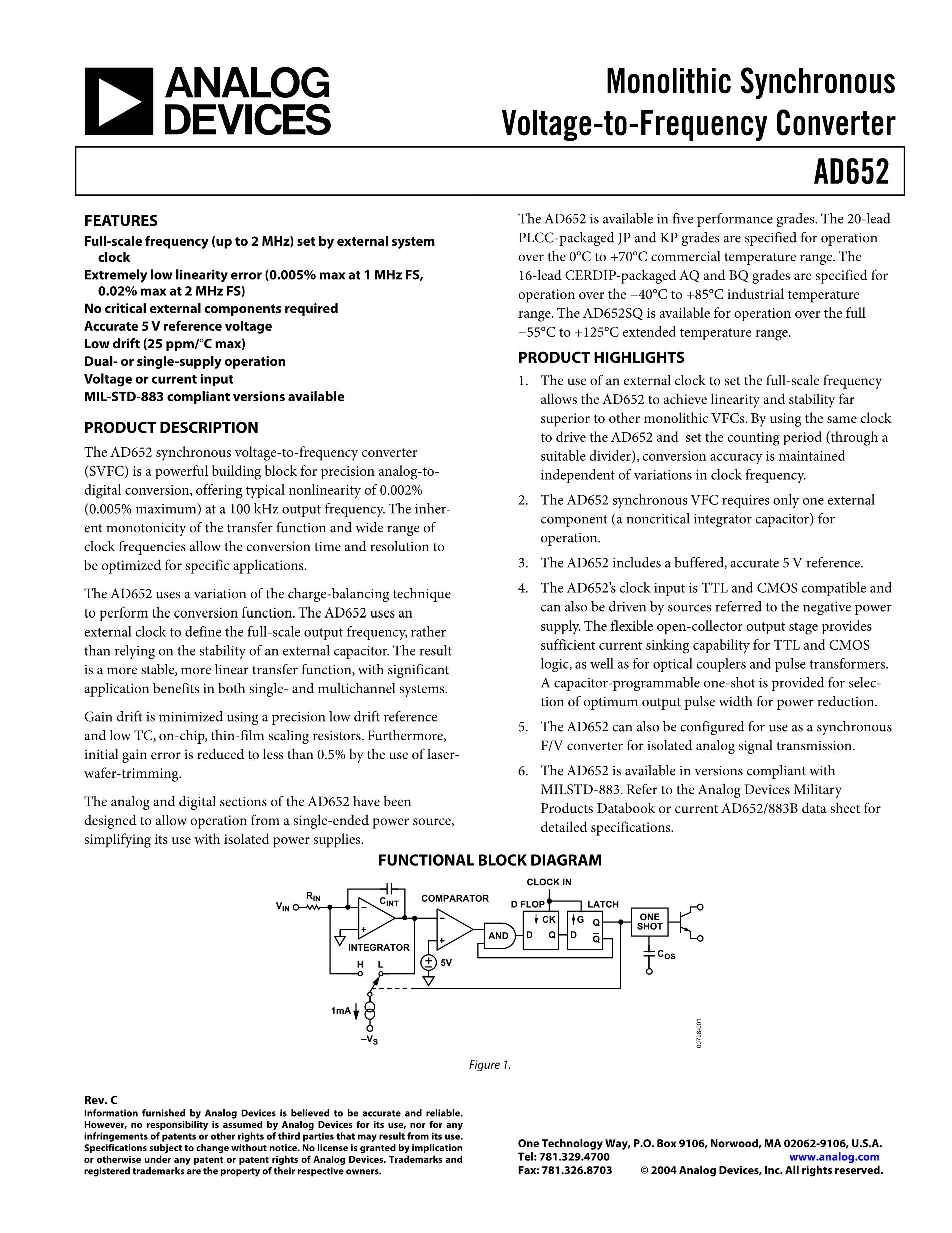 AD652AQ's pdf picture 1