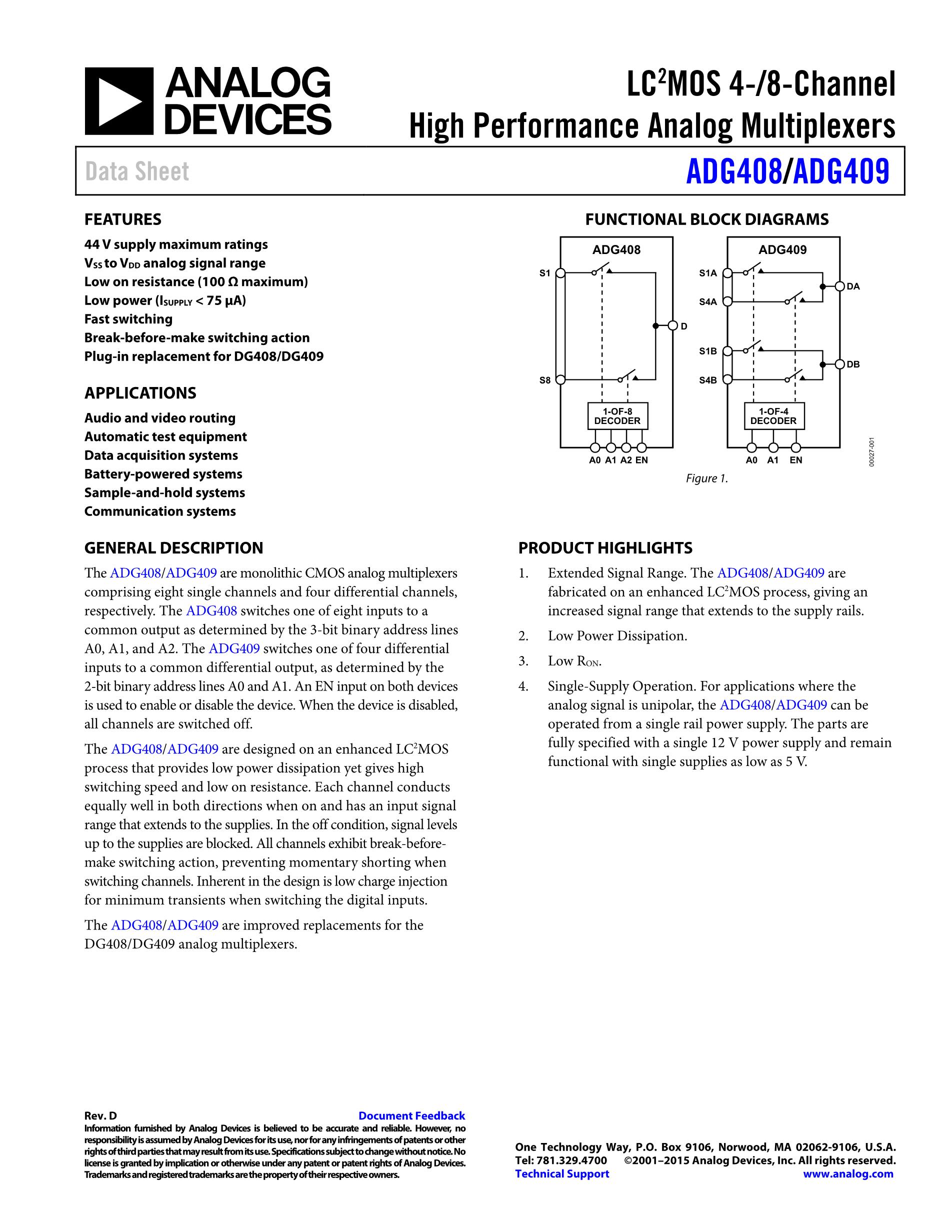 ADG408BN's pdf picture 1