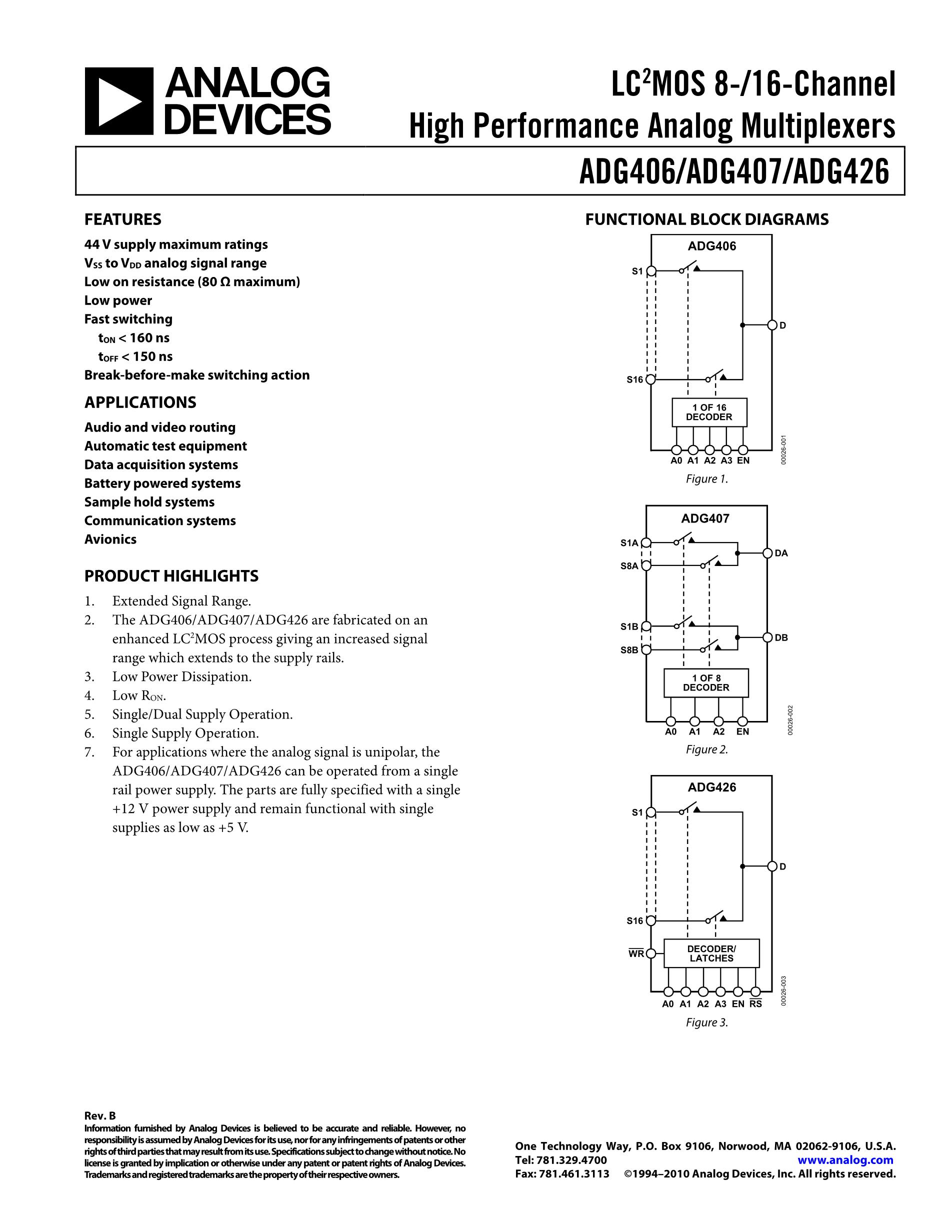 ADG426BNZ's pdf picture 1