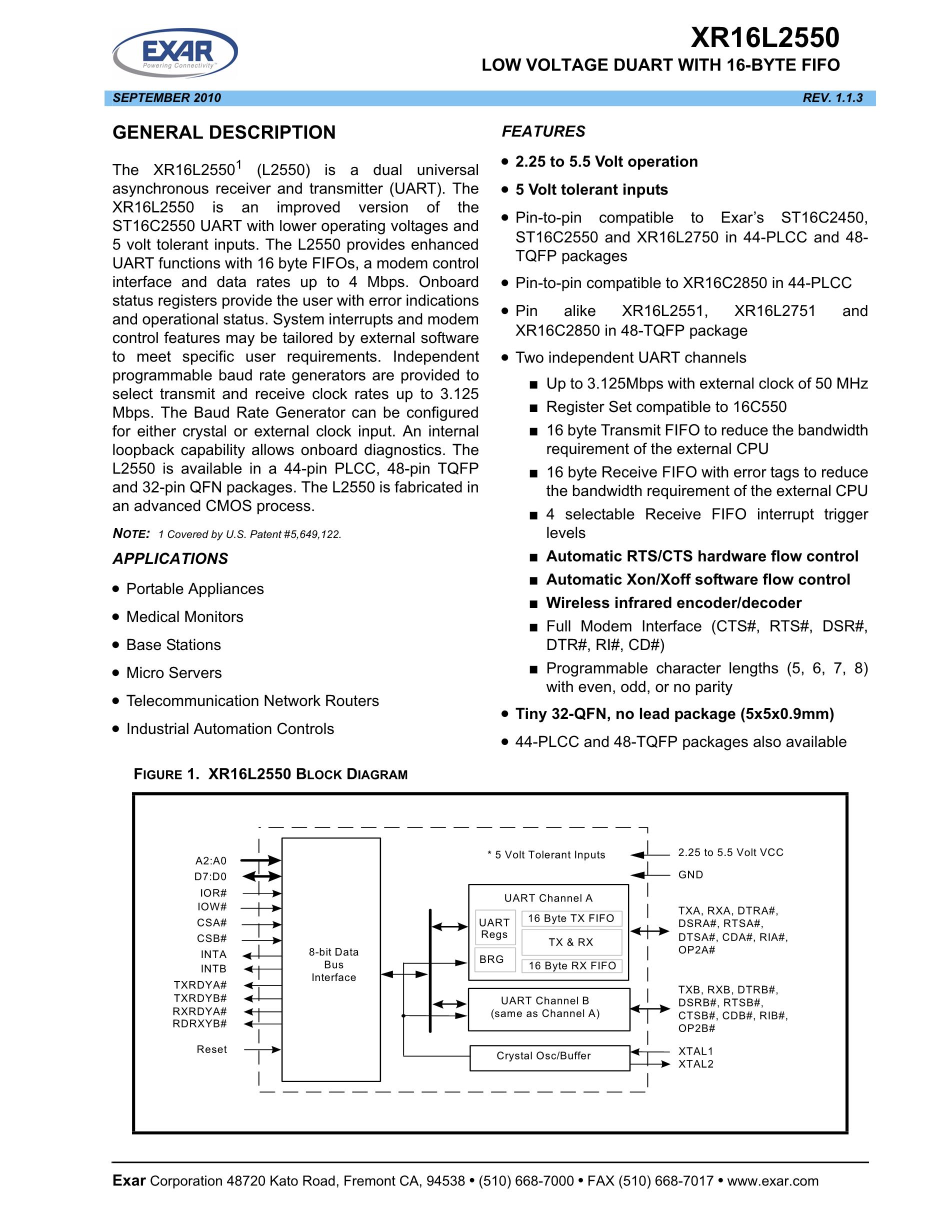 XR16L2551IM-F's pdf picture 1