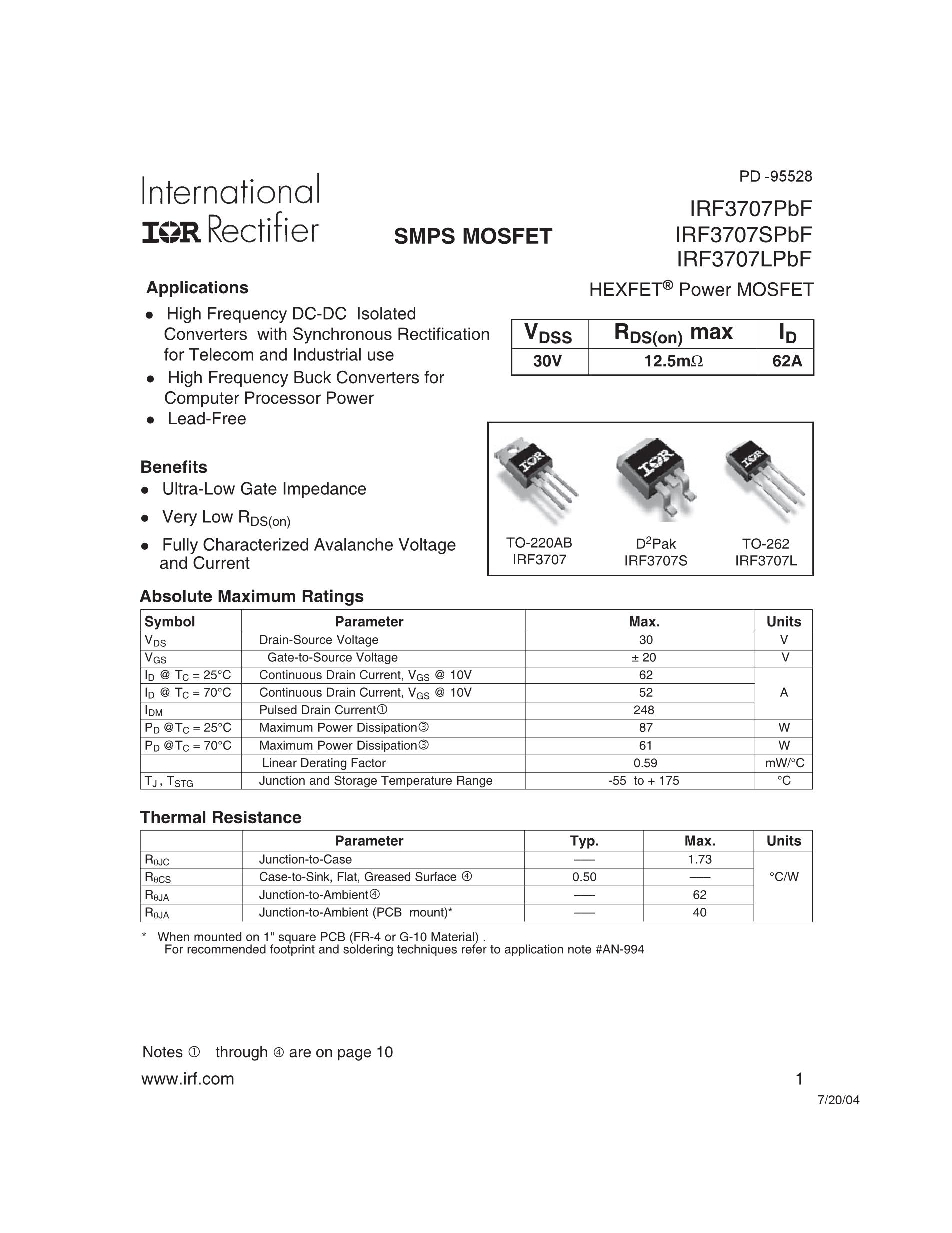 IRF3703's pdf picture 1