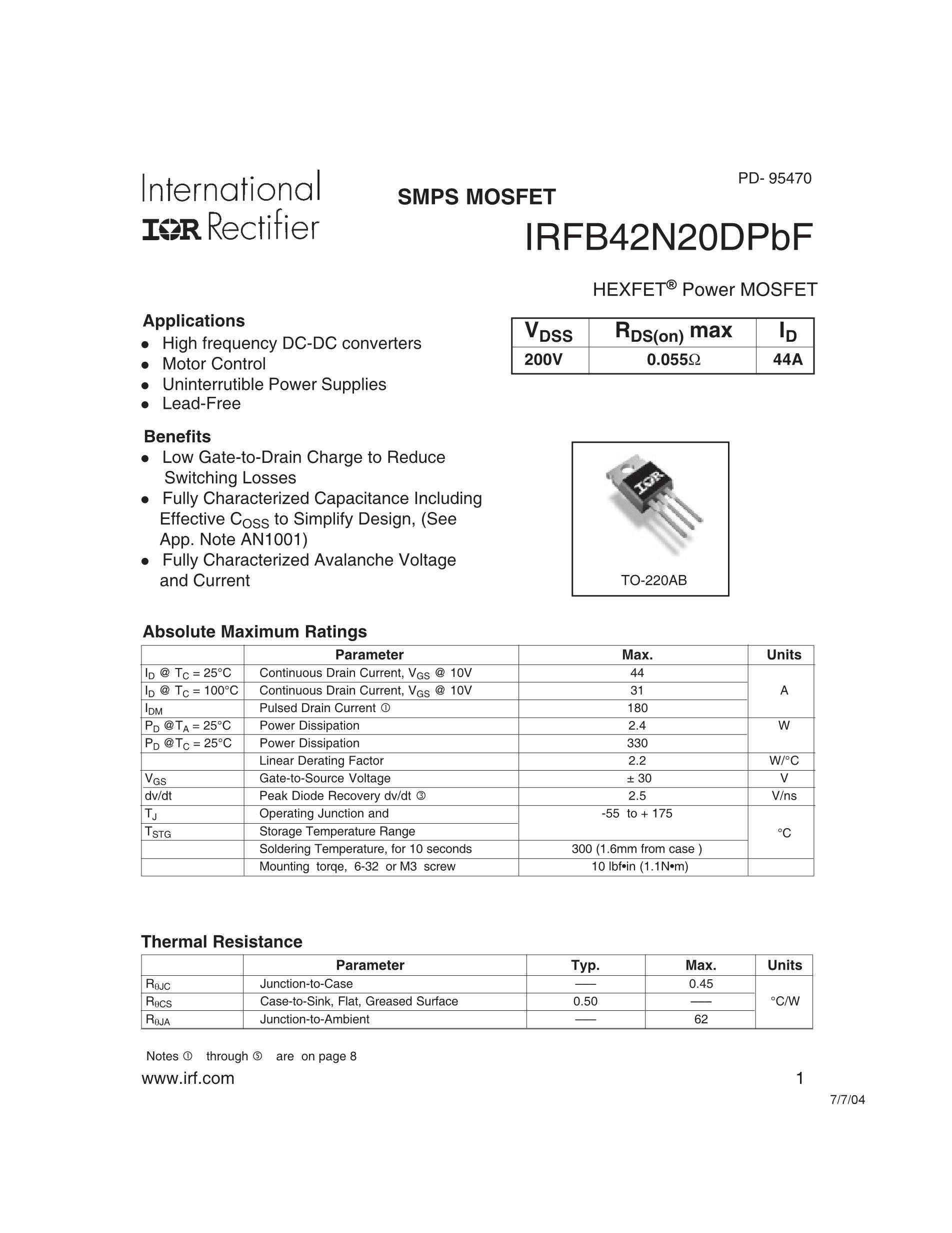 IRFB4227's pdf picture 1