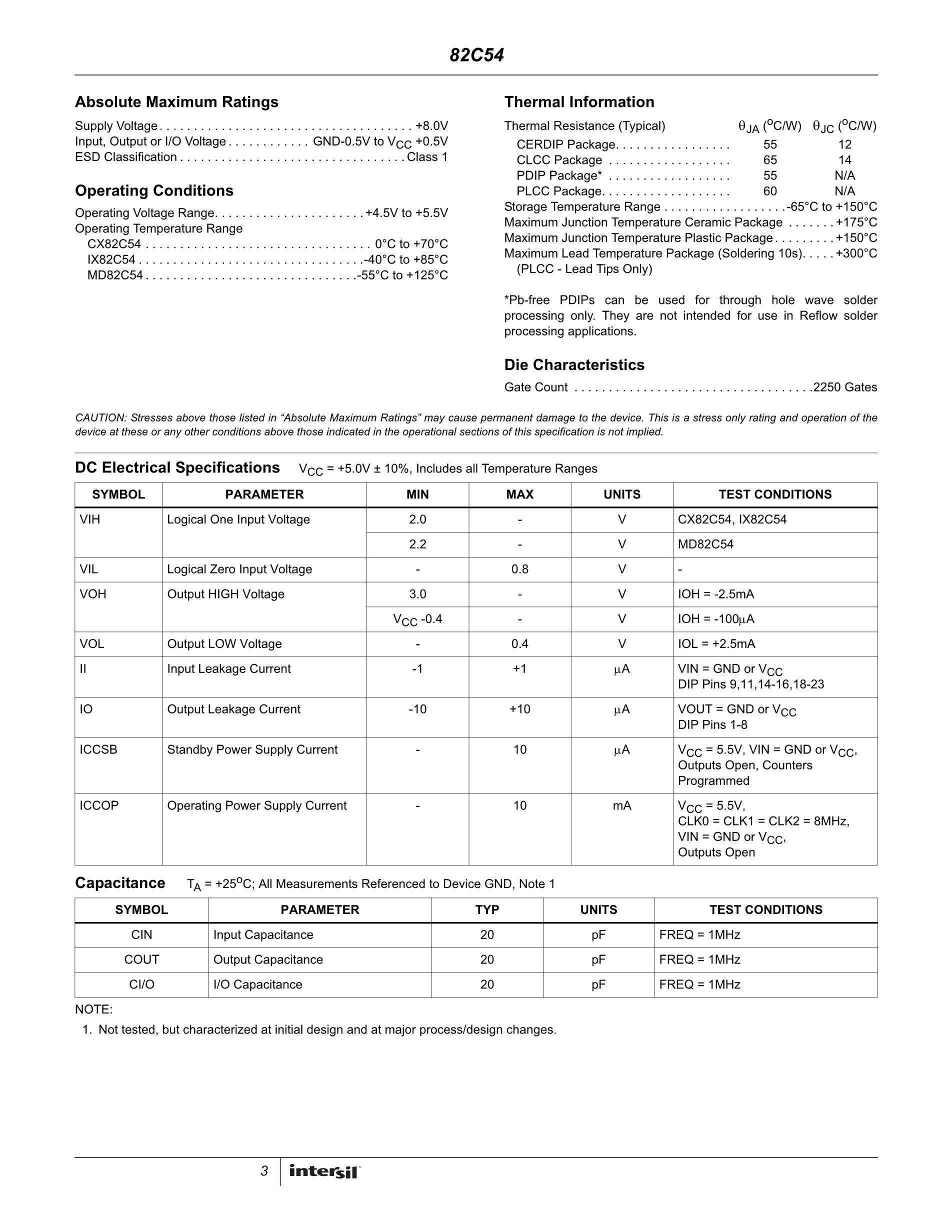 CS82C54-10's pdf picture 3
