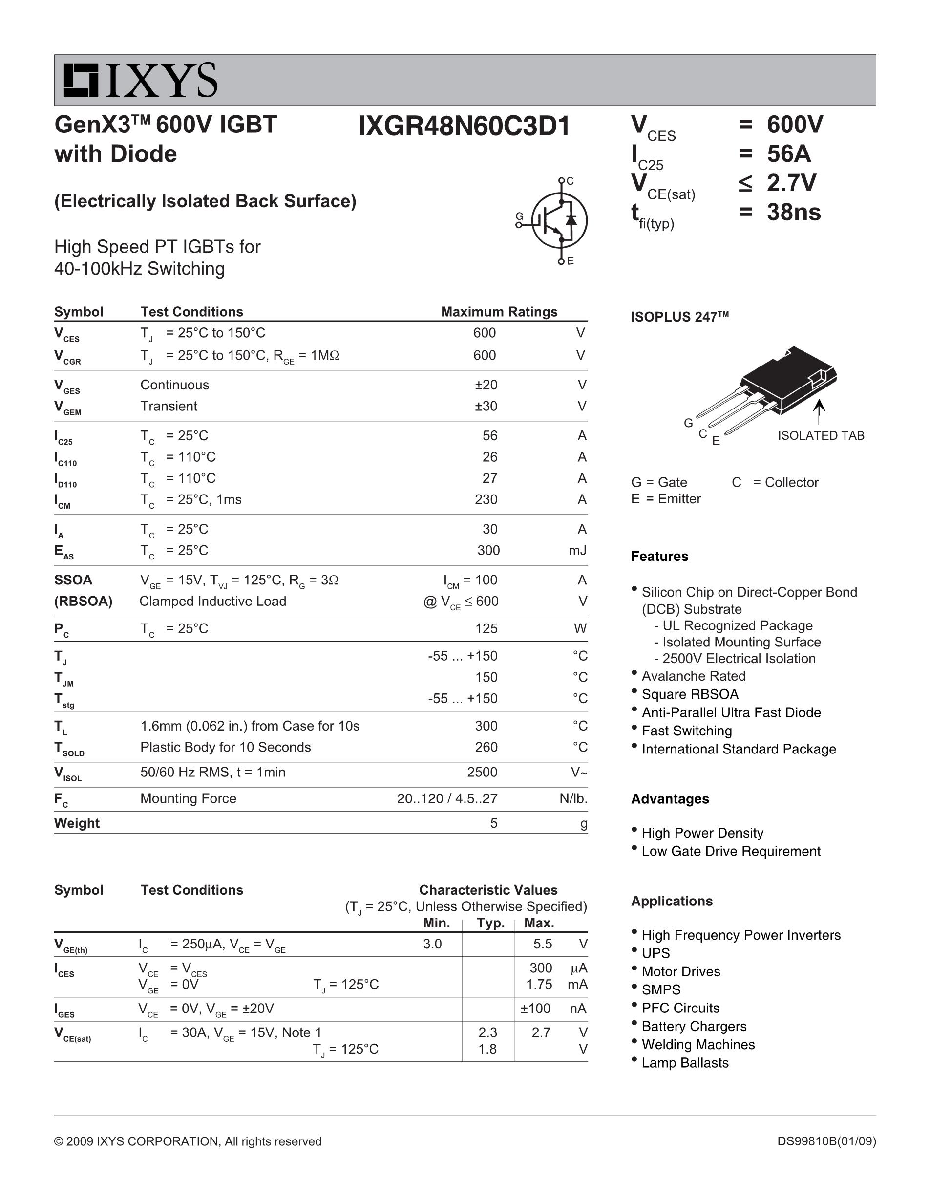 IXYS DSA42-18A's pdf picture 1