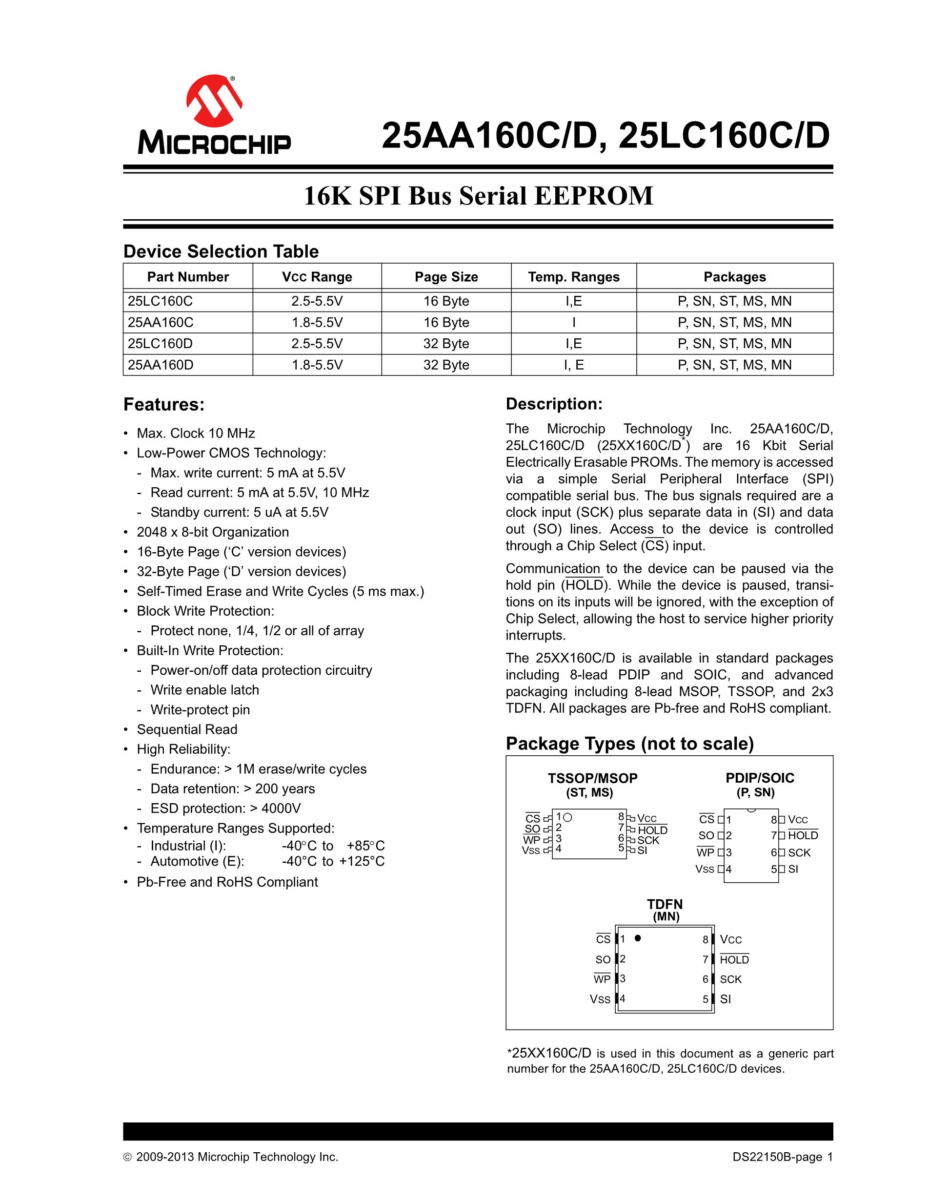 25LC160DT-E/ST16KVAO's pdf picture 1