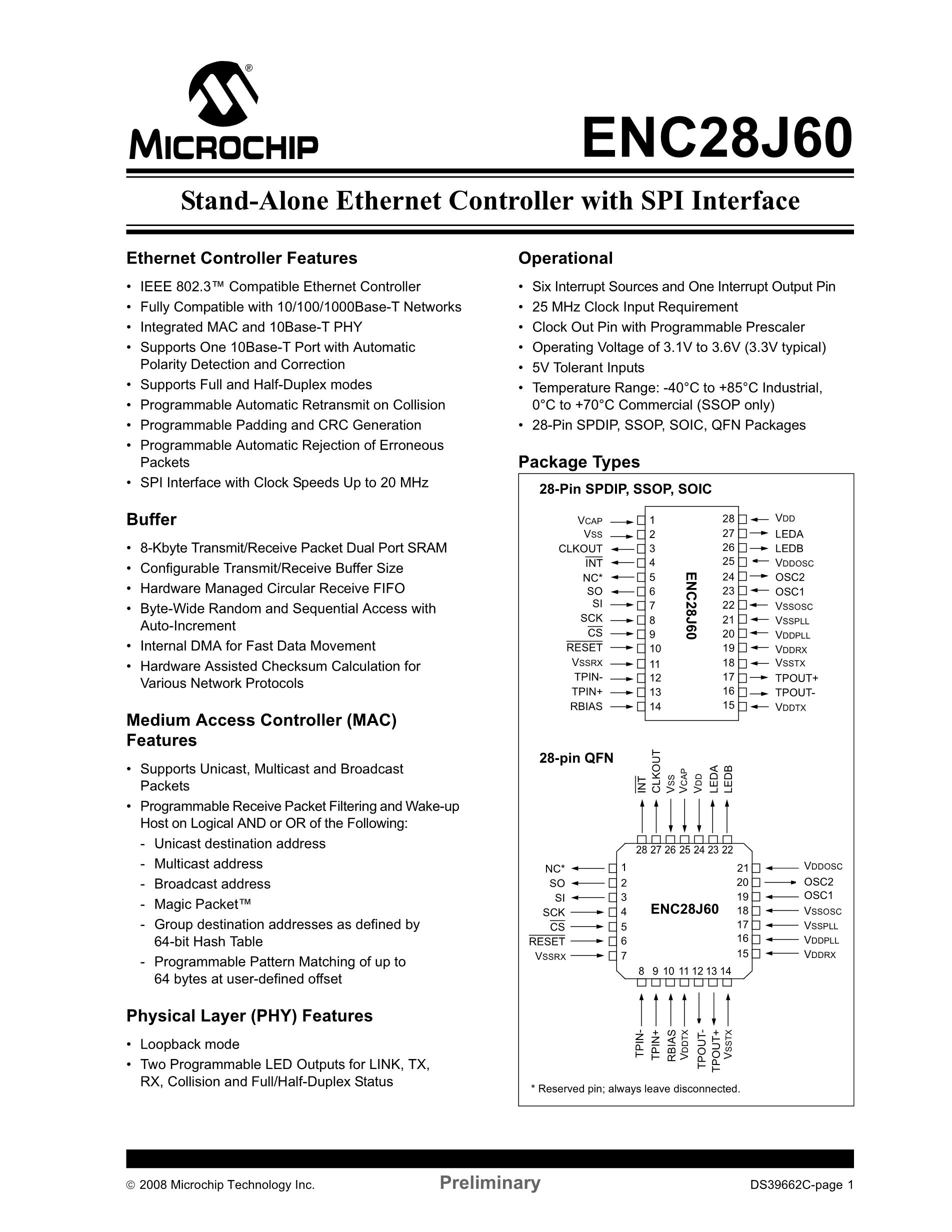ENC28J60T-I/SS's pdf picture 3