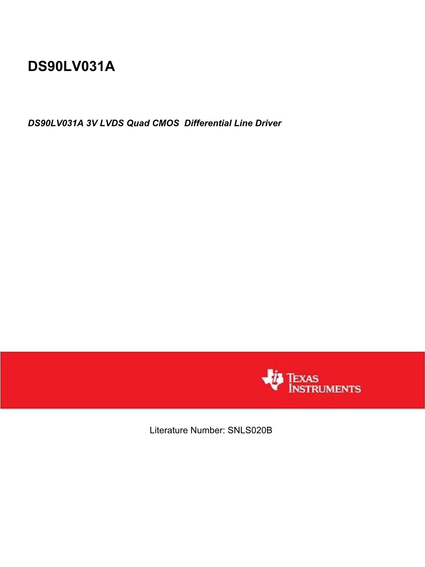 DS90LV031ATM's pdf picture 1