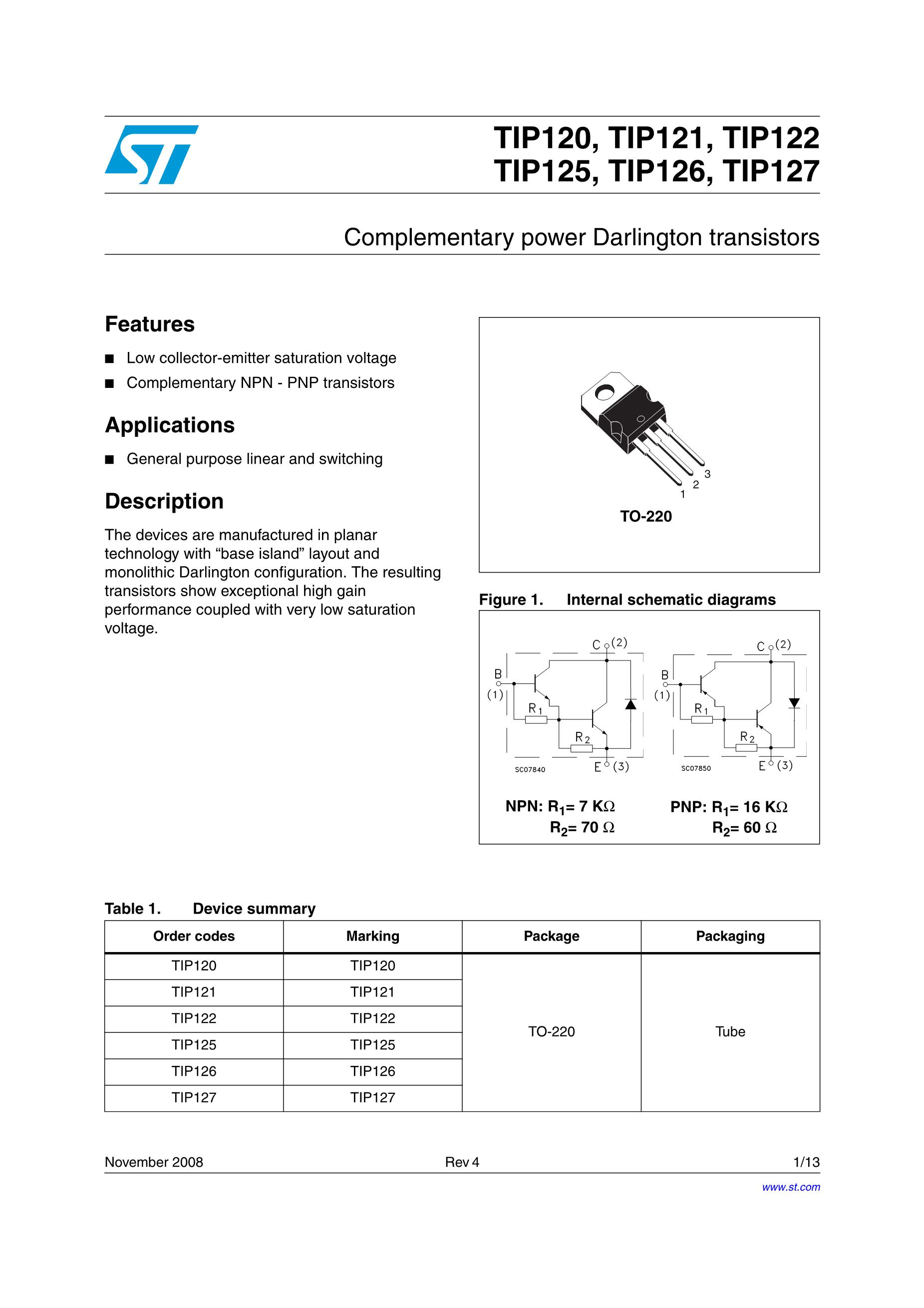 TIP122G's pdf picture 1