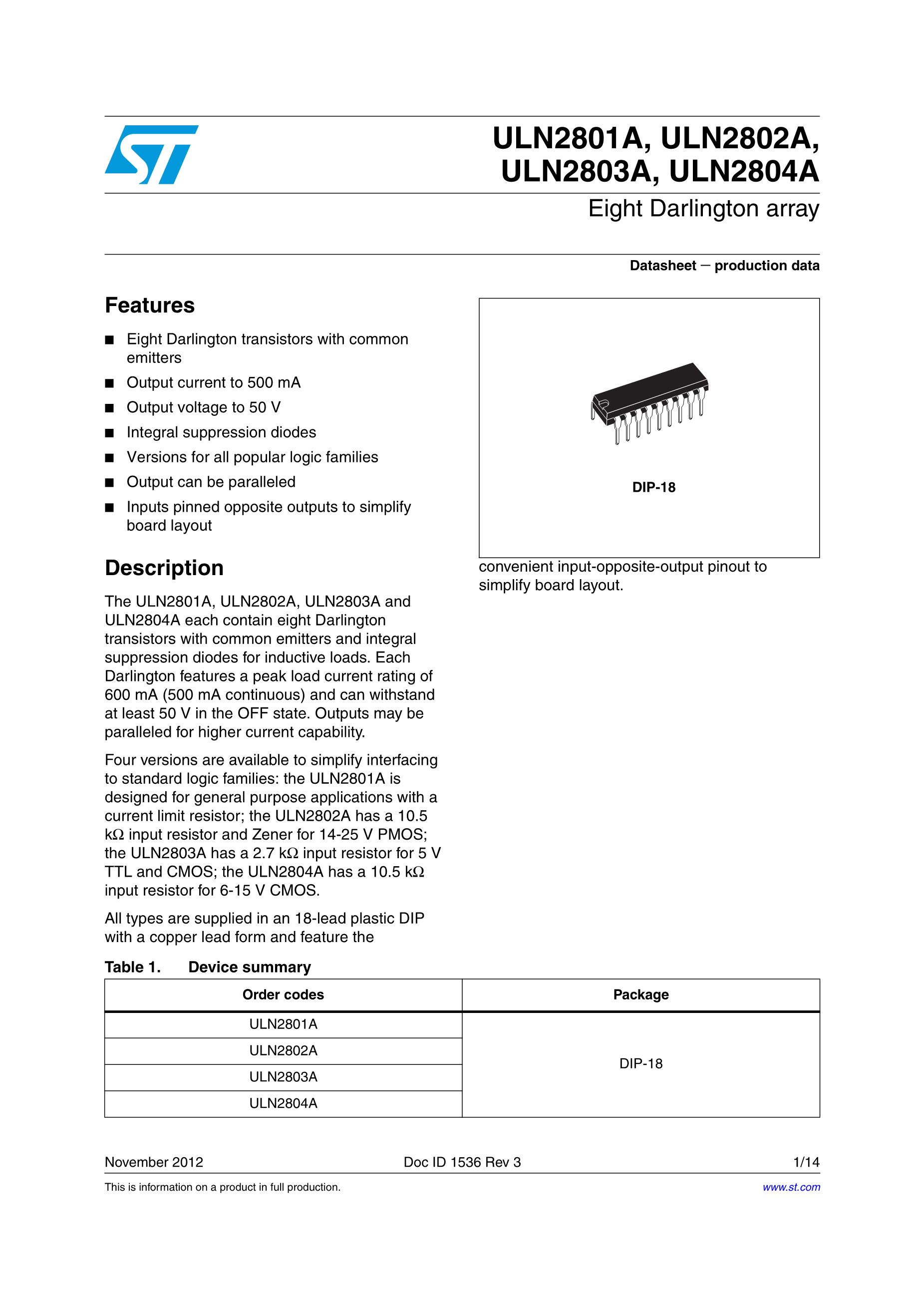 ULN2804A's pdf picture 1