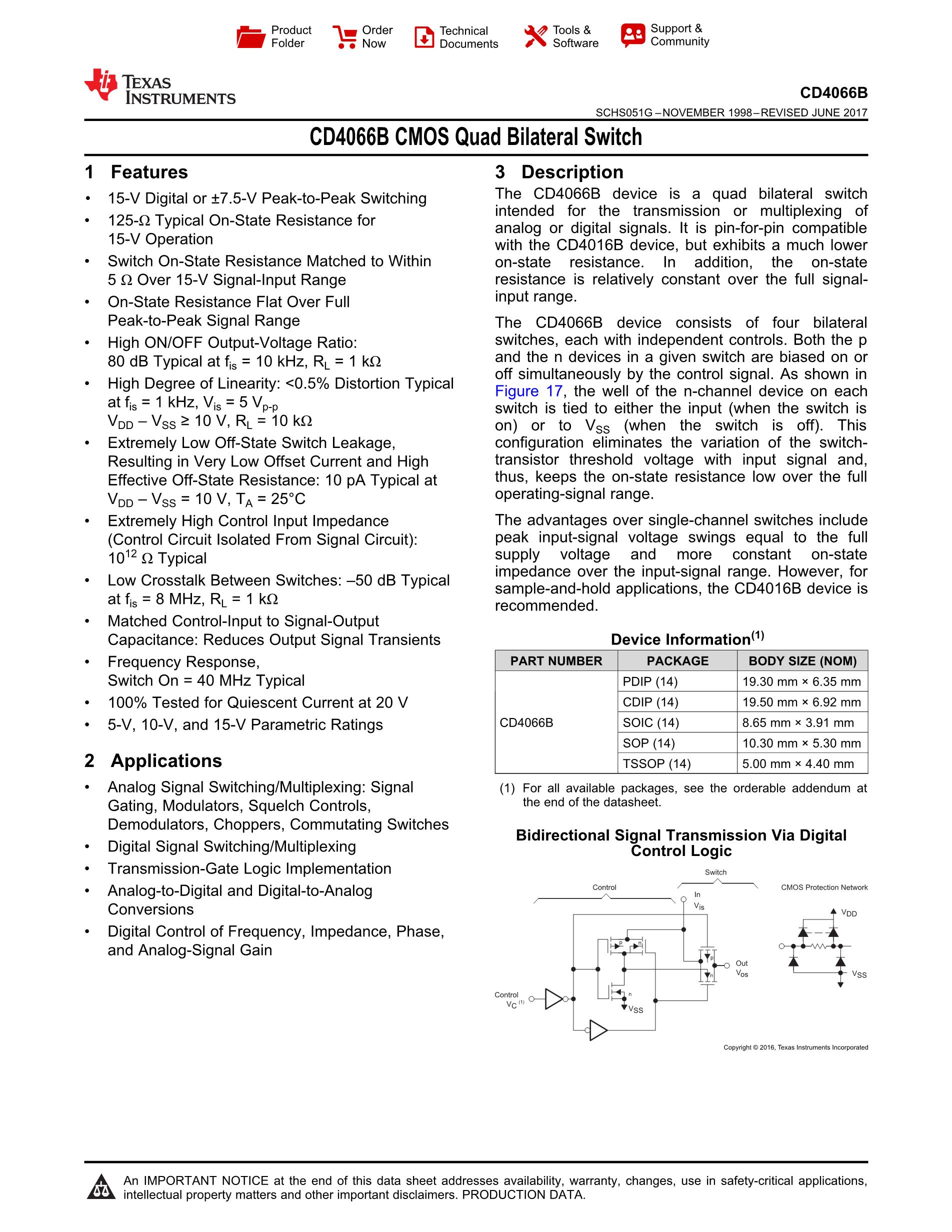 CD4066BM96G4's pdf picture 1
