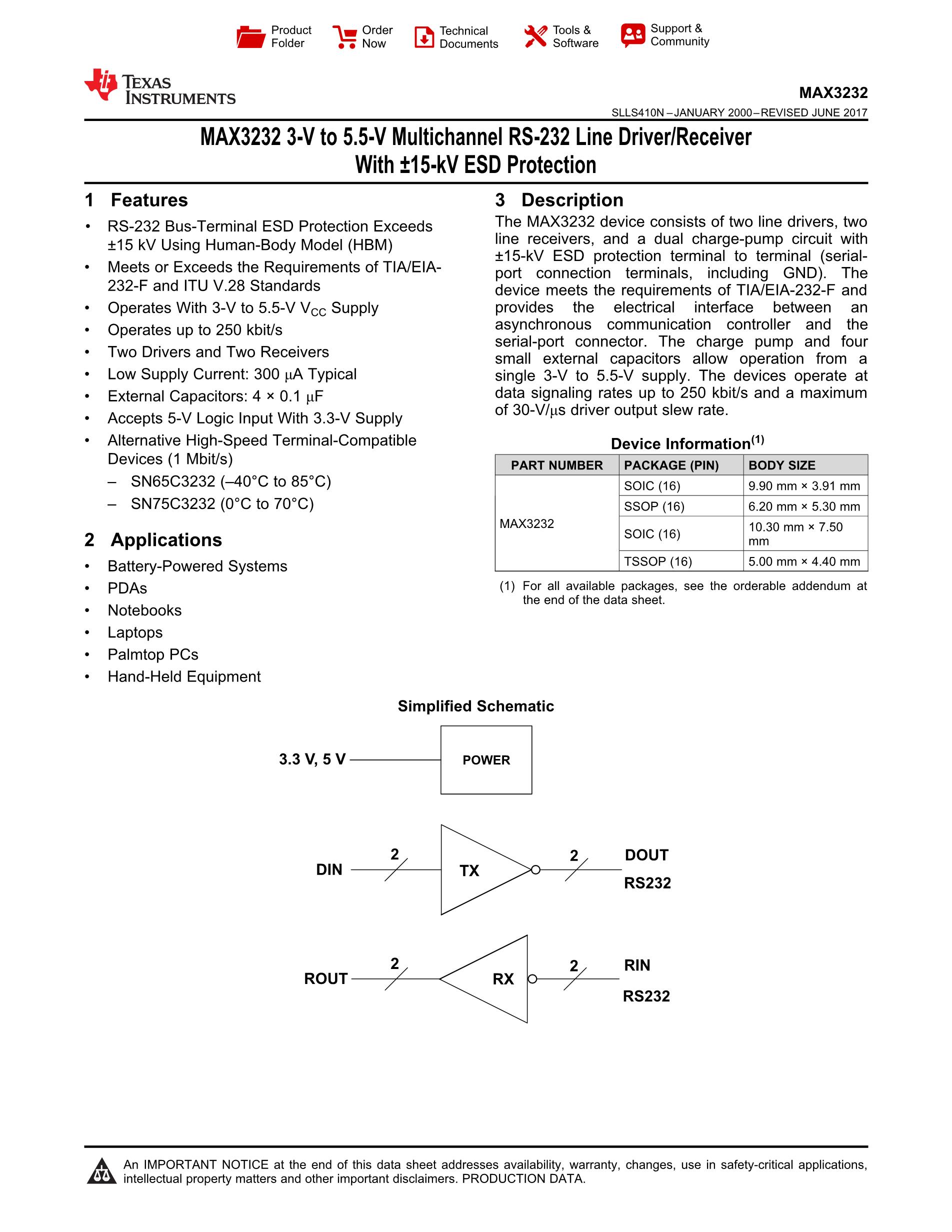 MAX3232EUE-MS's pdf picture 1
