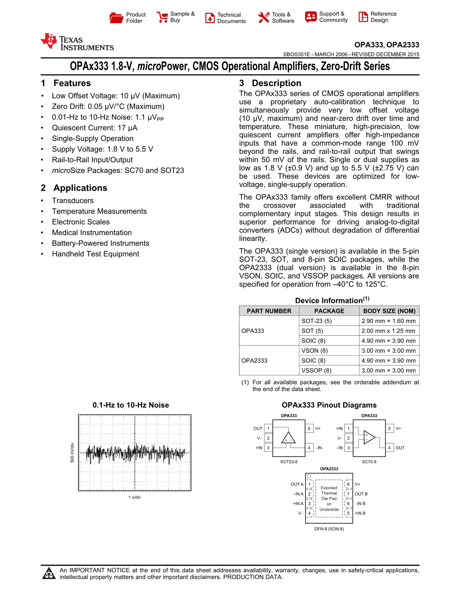 OPA333AID's pdf picture 1