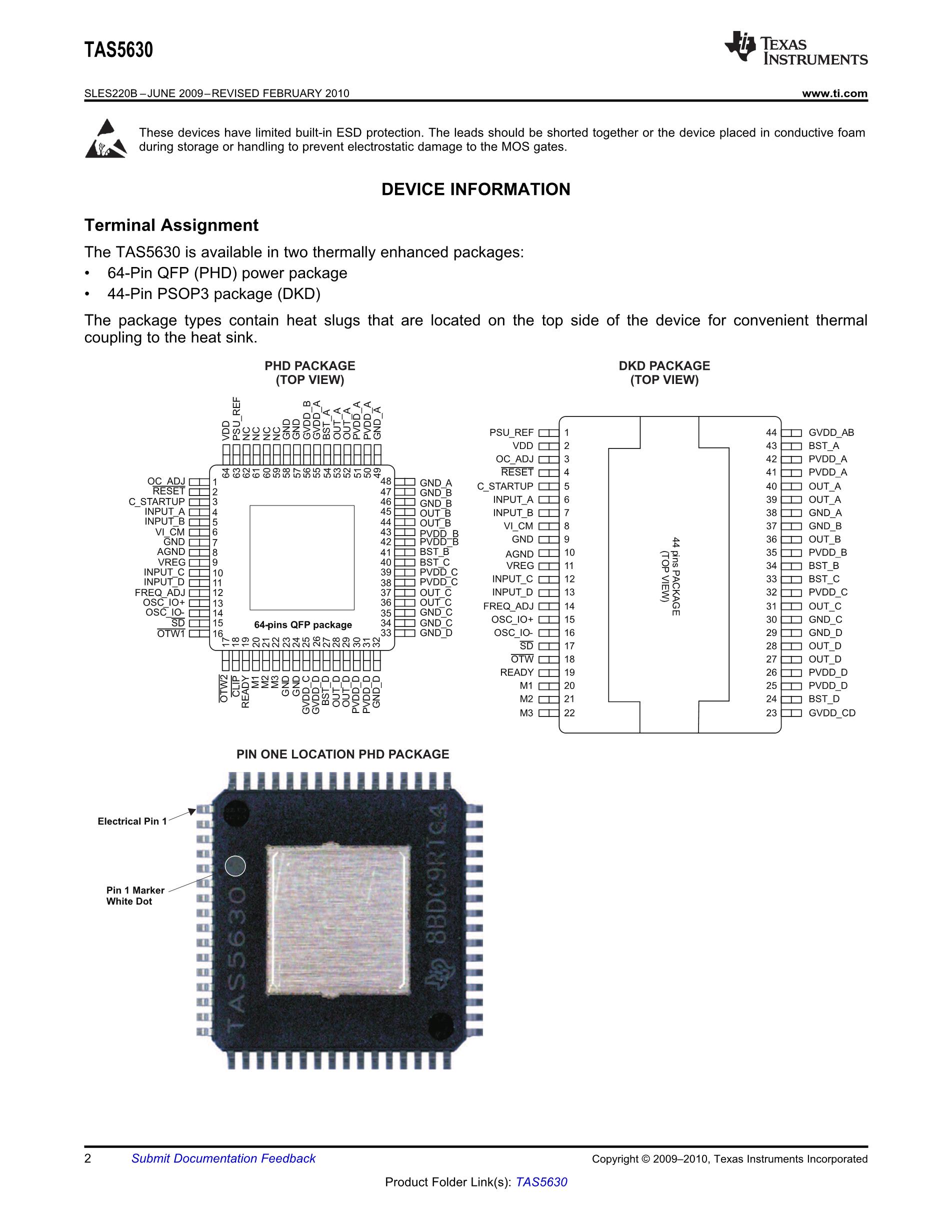 Texas Instruments TAS5630BPHDR　 5個　SET Midzooparts 100% Texas Instruments TAS5630B HSSOP44 TAS56308