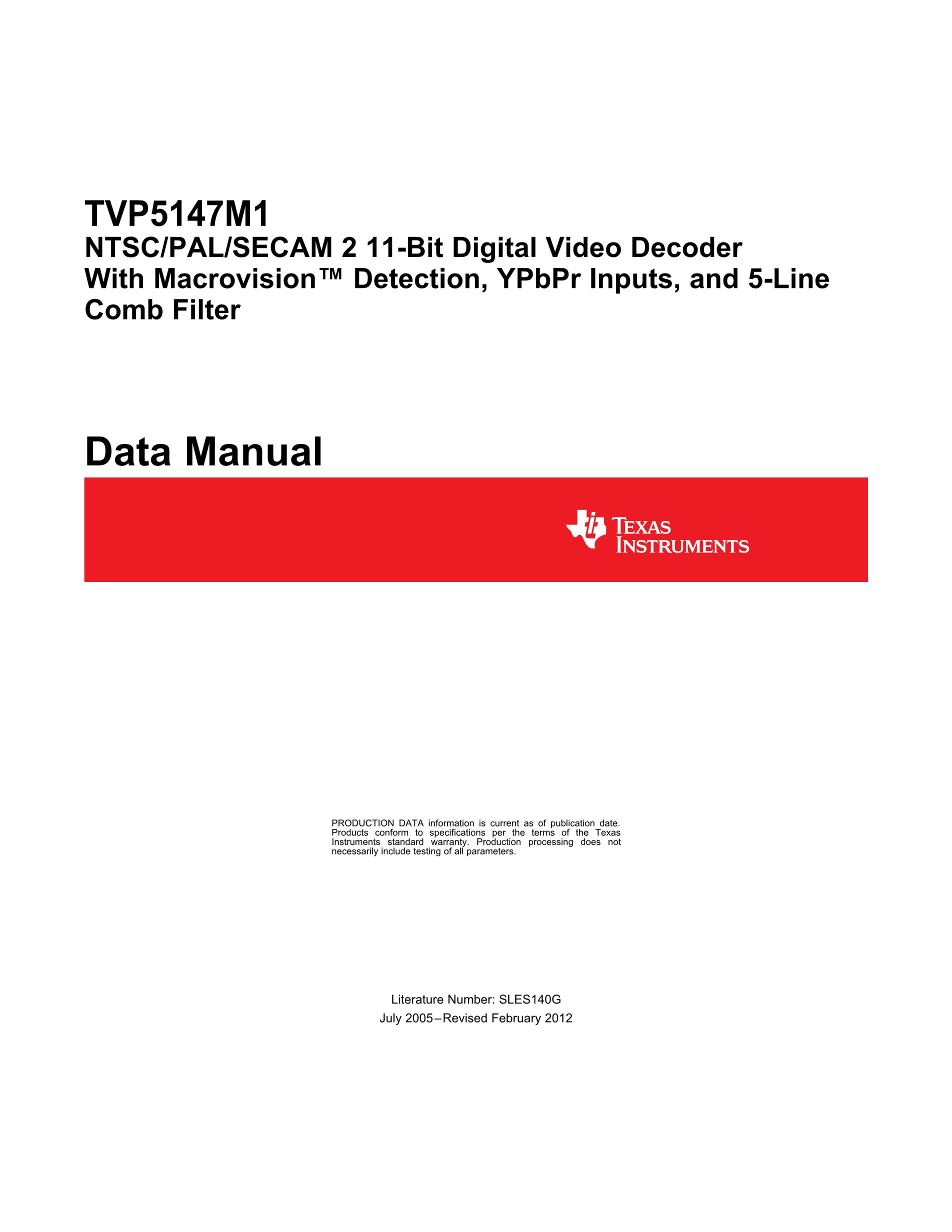 TVP5146PFP's pdf picture 1